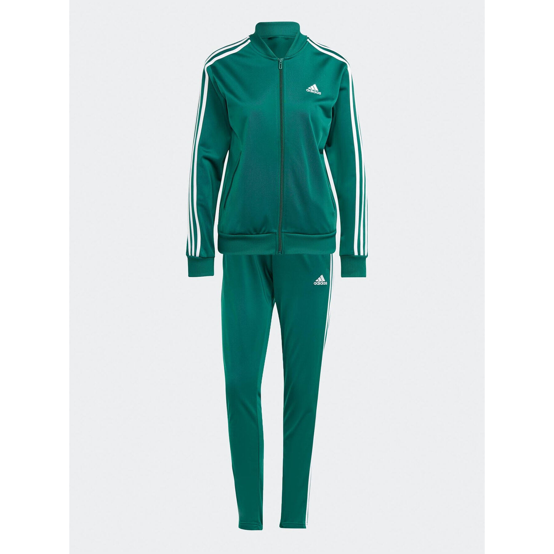 adidas Анцуг Essentials 3-Stripes IJ8785 Зелен Slim Fit - Pepit.bg