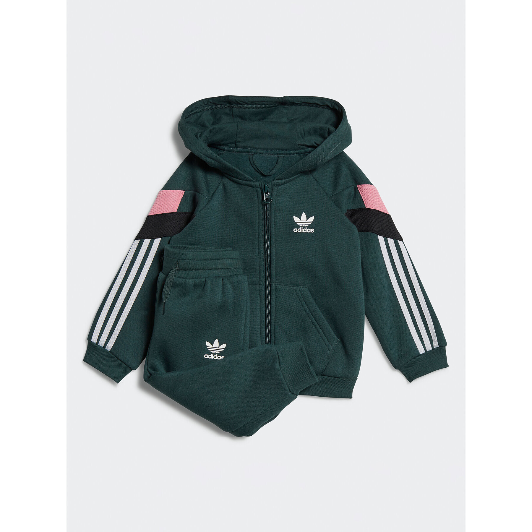 adidas Анцуг Full-Zip Hoodie Set HL2208 Зелен Regular Fit - Pepit.bg