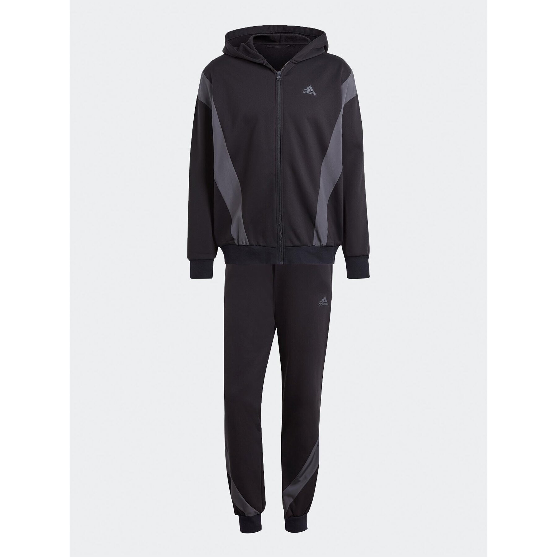 adidas Анцуг Sportswear Fleece IJ6066 Черен Regular Fit - Pepit.bg