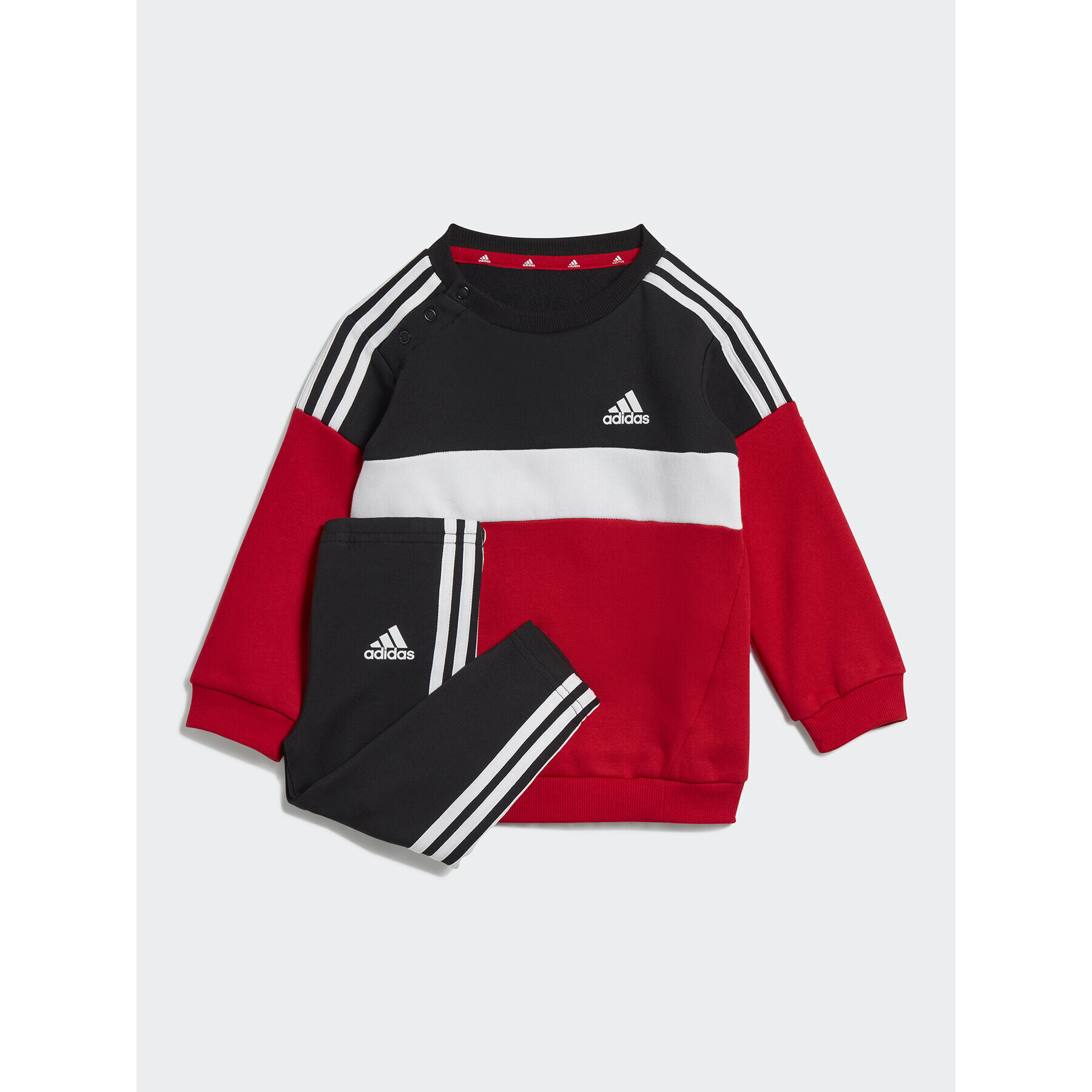 adidas Анцуг Tiberio 3-Stripes Colorblock IA3125 Черен Slim Fit - Pepit.bg