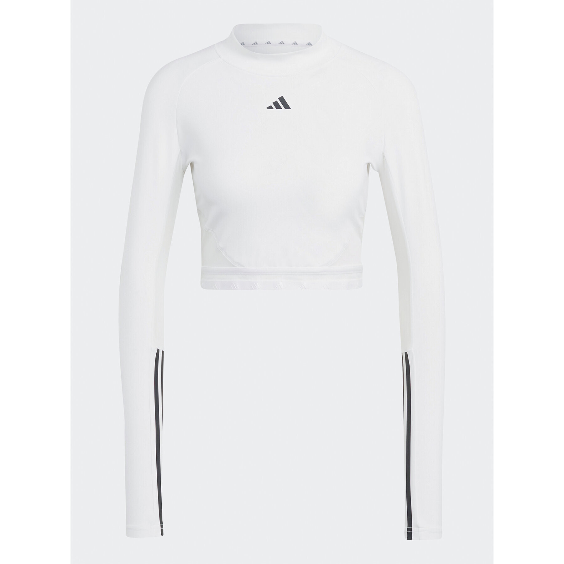 adidas Блуза AEROREADY Hyperglam Crop Long-Sleeve Top HZ2316 Бял - Pepit.bg