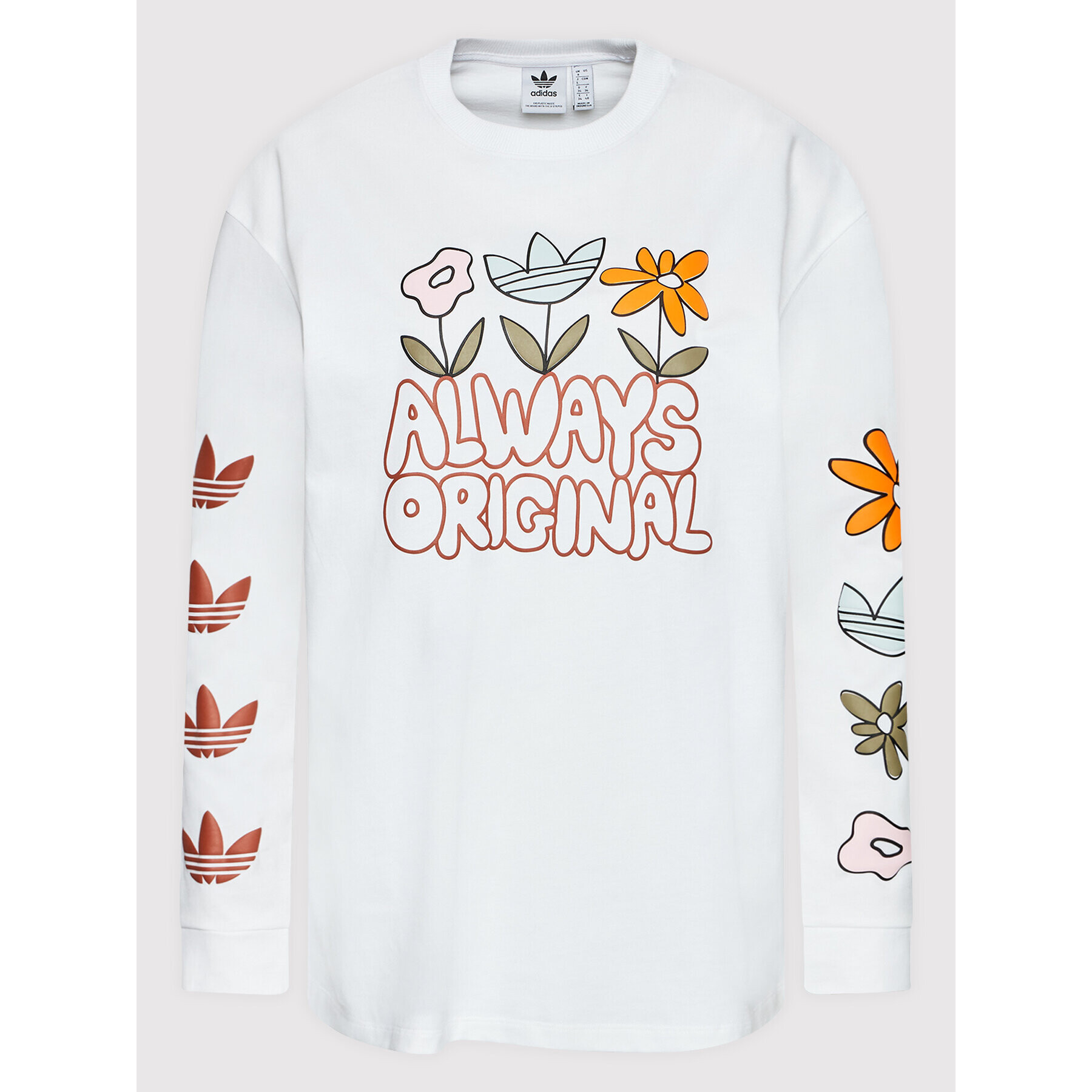 adidas Блуза Always Original Graphic HF2013 Бял Relaxed Fit - Pepit.bg