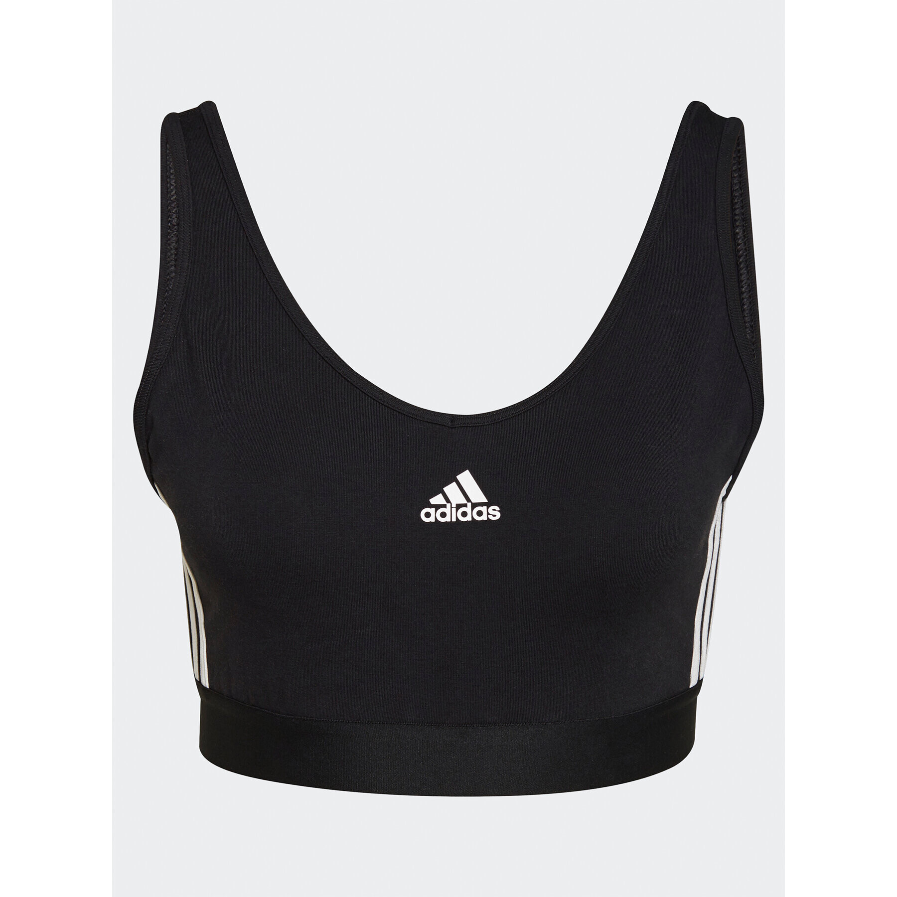 adidas Блуза Essentials 3-Stripes Crop Top With Removable Pads GS1343 Черен - Pepit.bg