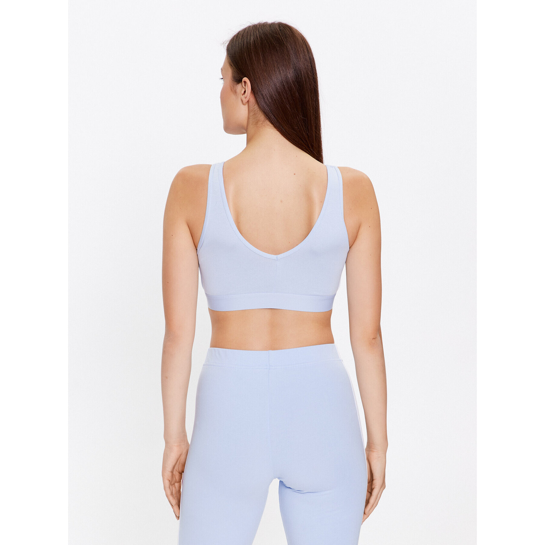 adidas Блуза Essentials 3-Stripes Crop Top With Removable Pads IC4439 Син - Pepit.bg