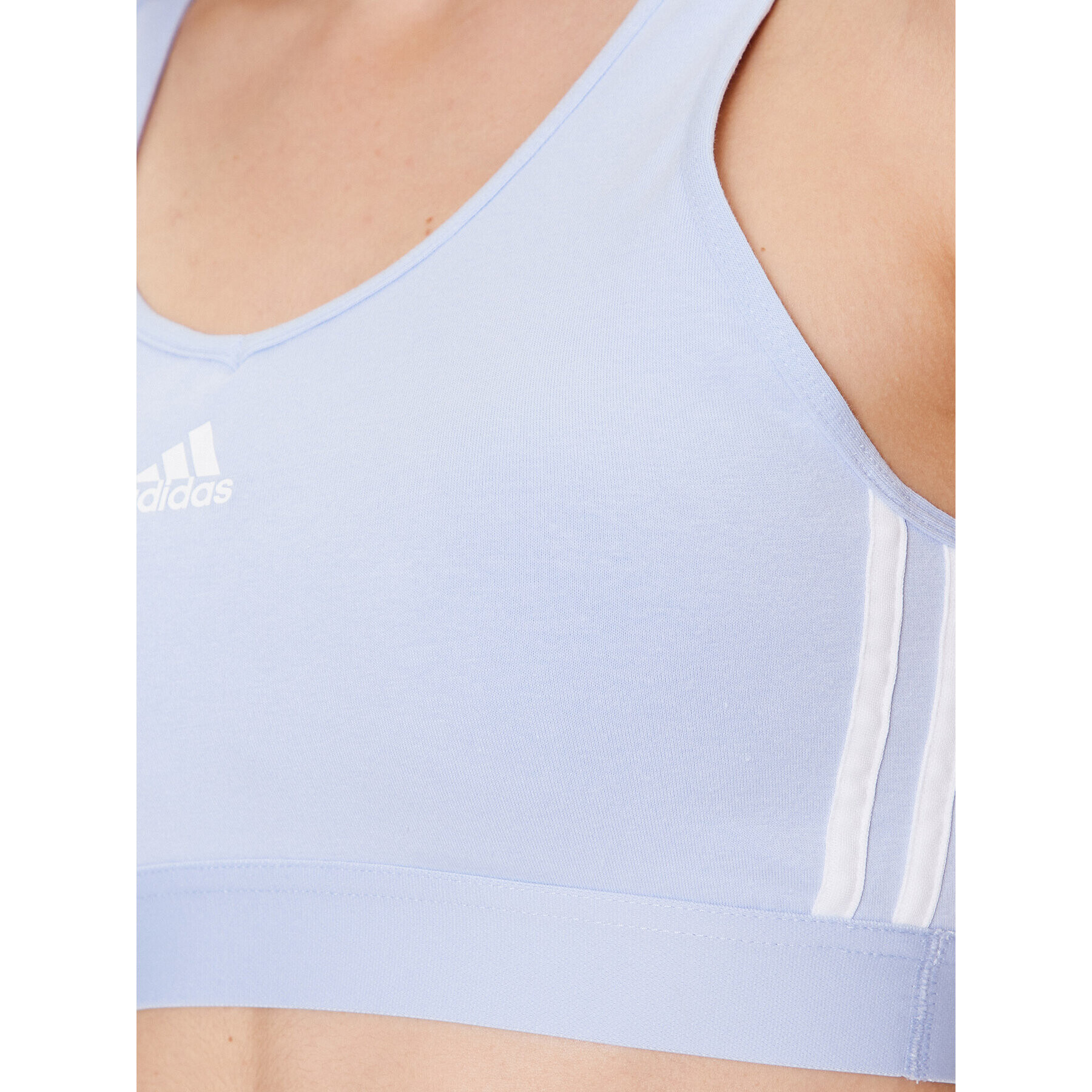 adidas Блуза Essentials 3-Stripes Crop Top With Removable Pads IC4439 Син - Pepit.bg