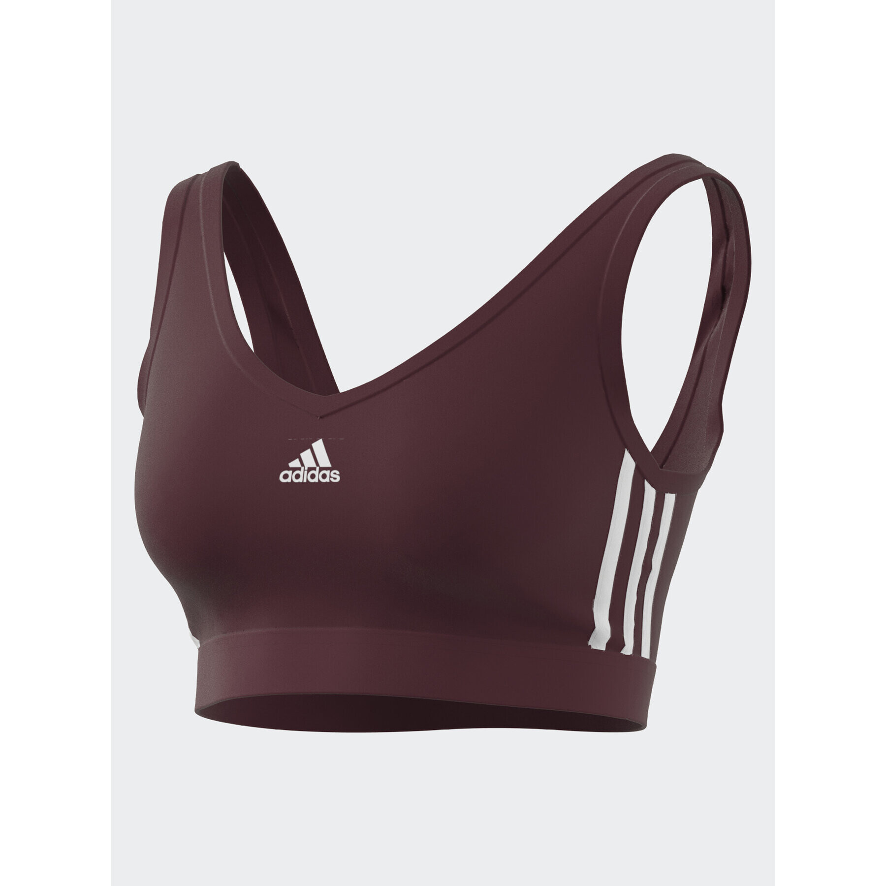 adidas Блуза Essentials 3-Stripes Crop Top With Removable Pads IK8320 Червен - Pepit.bg