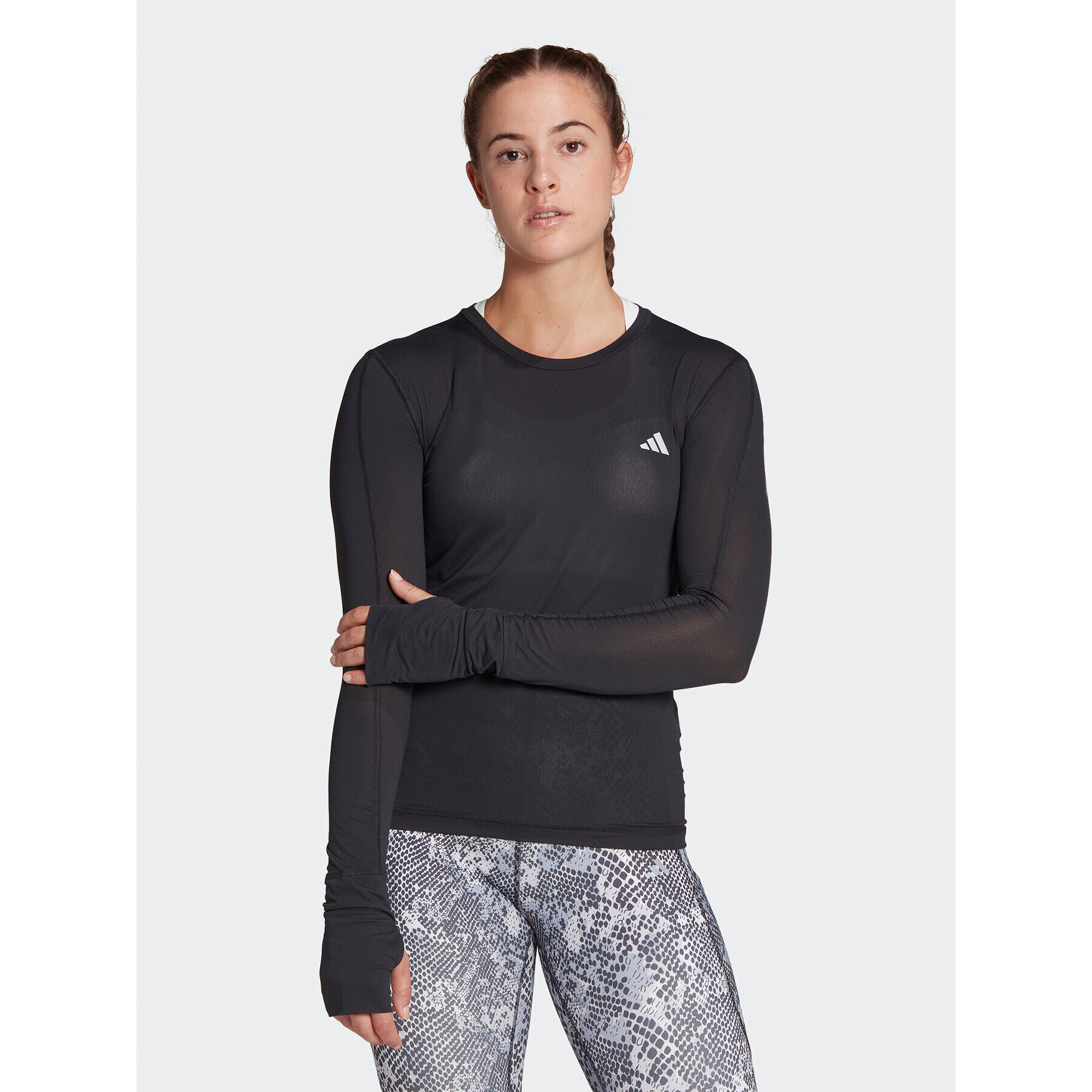 adidas Блуза Fast Running Long-Sleeve Top HR5701 Черен Regular Fit - Pepit.bg