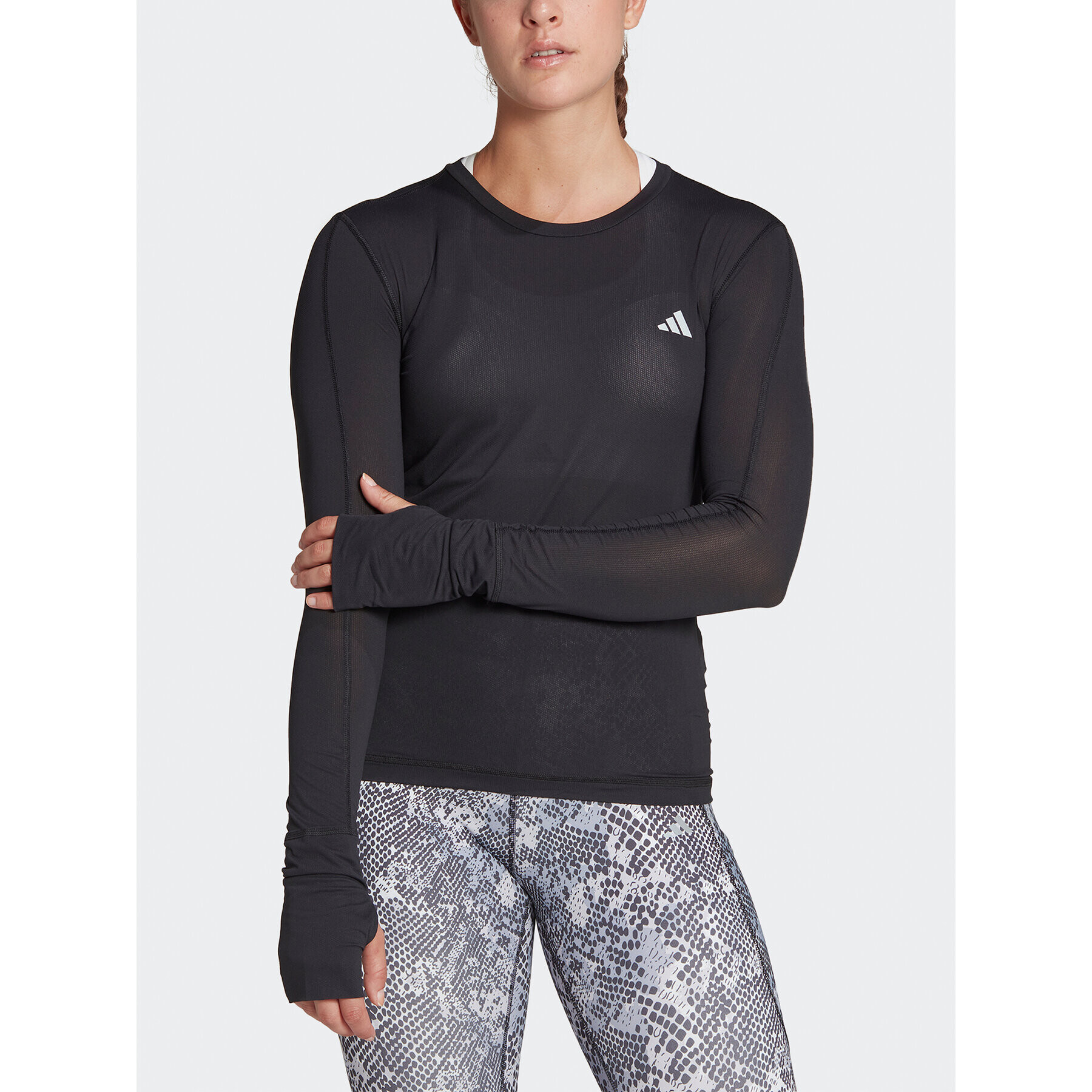 adidas Блуза Fast Running Long-Sleeve Top HR5701 Черен Regular Fit - Pepit.bg