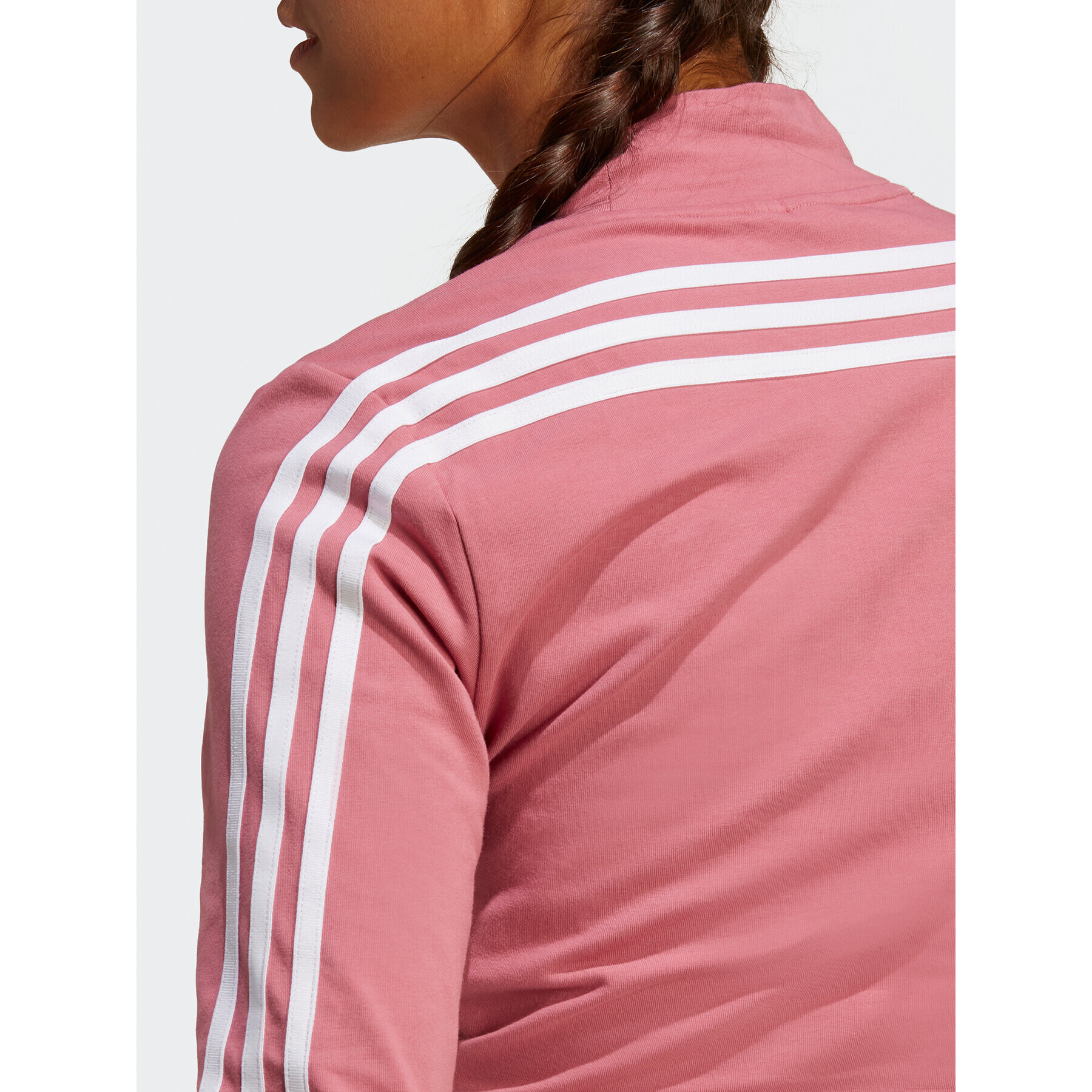 adidas Блуза Future Icons 3-Stripes Mock Neck Top IB8525 Розов Slim Fit - Pepit.bg