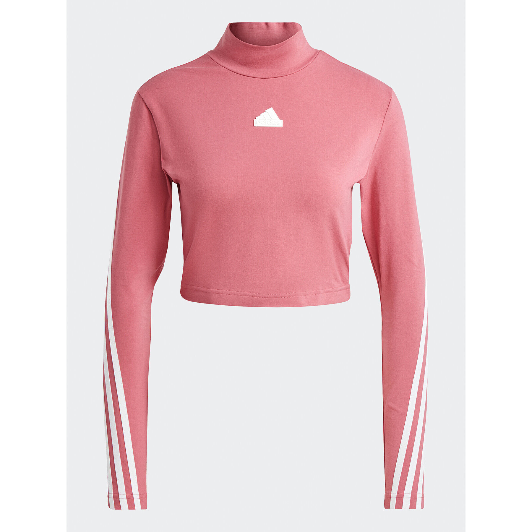 adidas Блуза Future Icons 3-Stripes Mock Neck Top IB8525 Розов Slim Fit - Pepit.bg