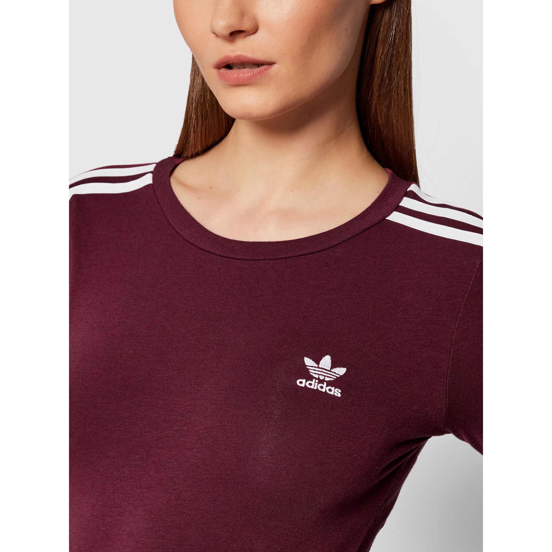 adidas Боди adicolor Classics H35622 Бордо Slim Fit - Pepit.bg