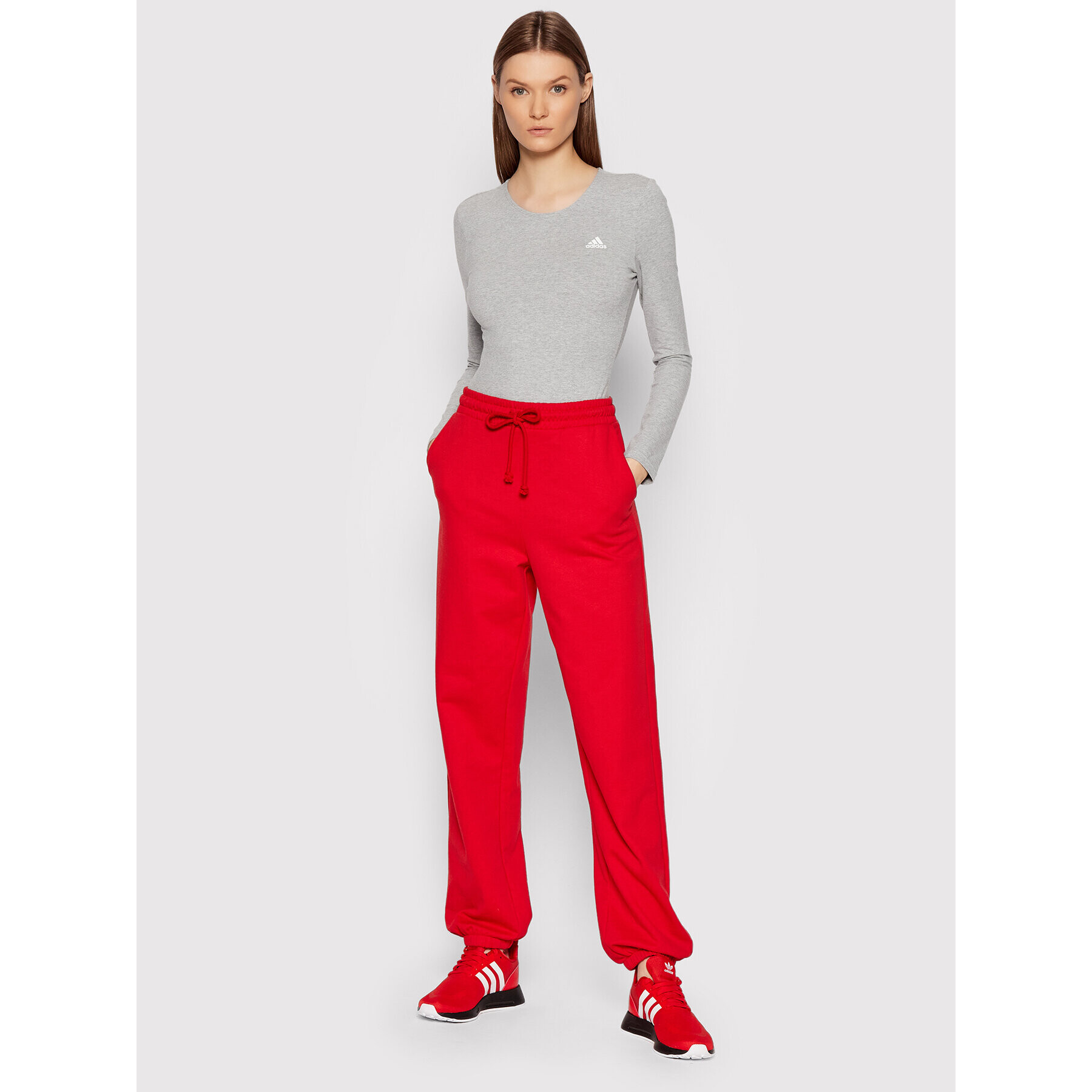adidas Боди Essentials Studio HA6605 Сив Tight Fit - Pepit.bg