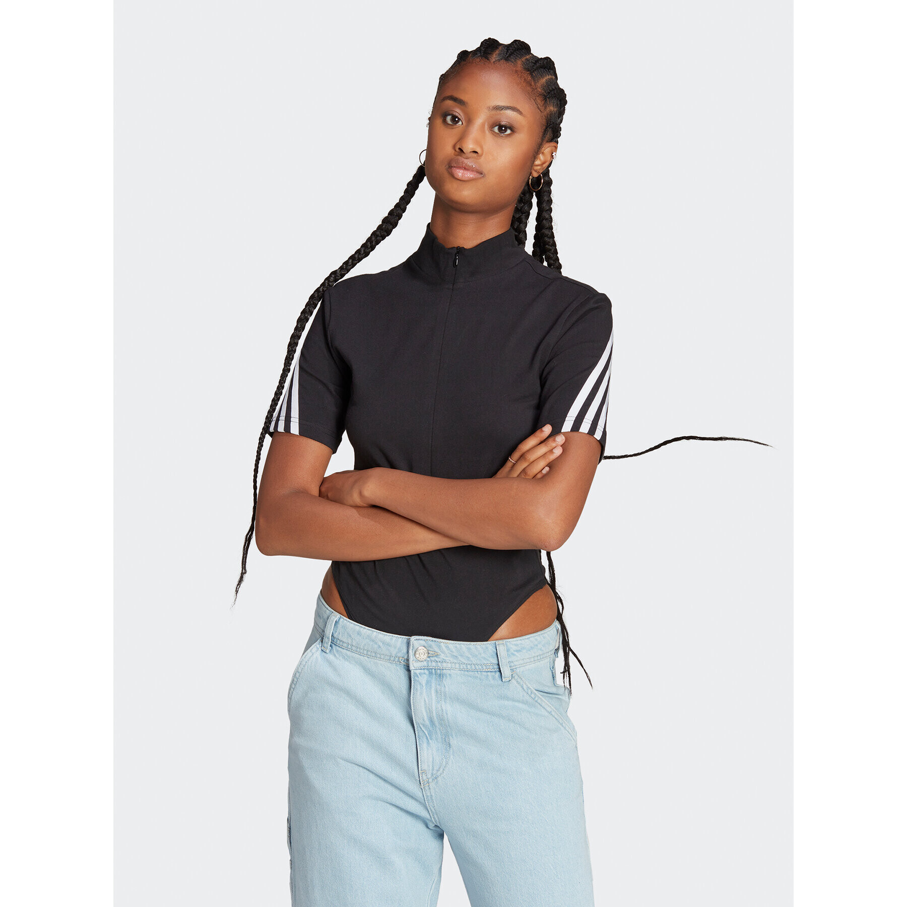 adidas Боди Future Icons 3-Stripes Bodysuit HT4705 Черен Slim Fit - Pepit.bg