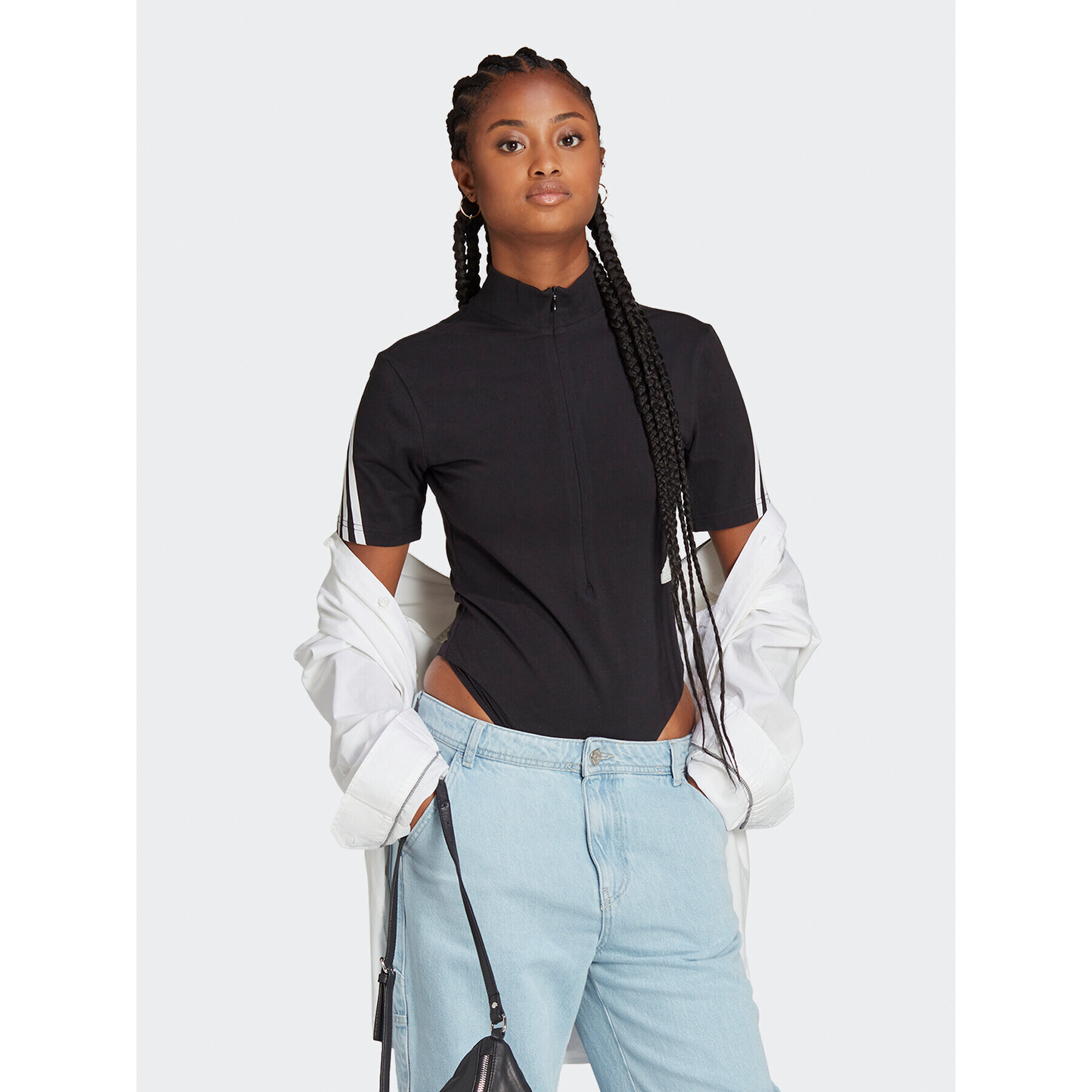 adidas Боди Future Icons 3-Stripes Bodysuit HT4705 Черен Slim Fit - Pepit.bg