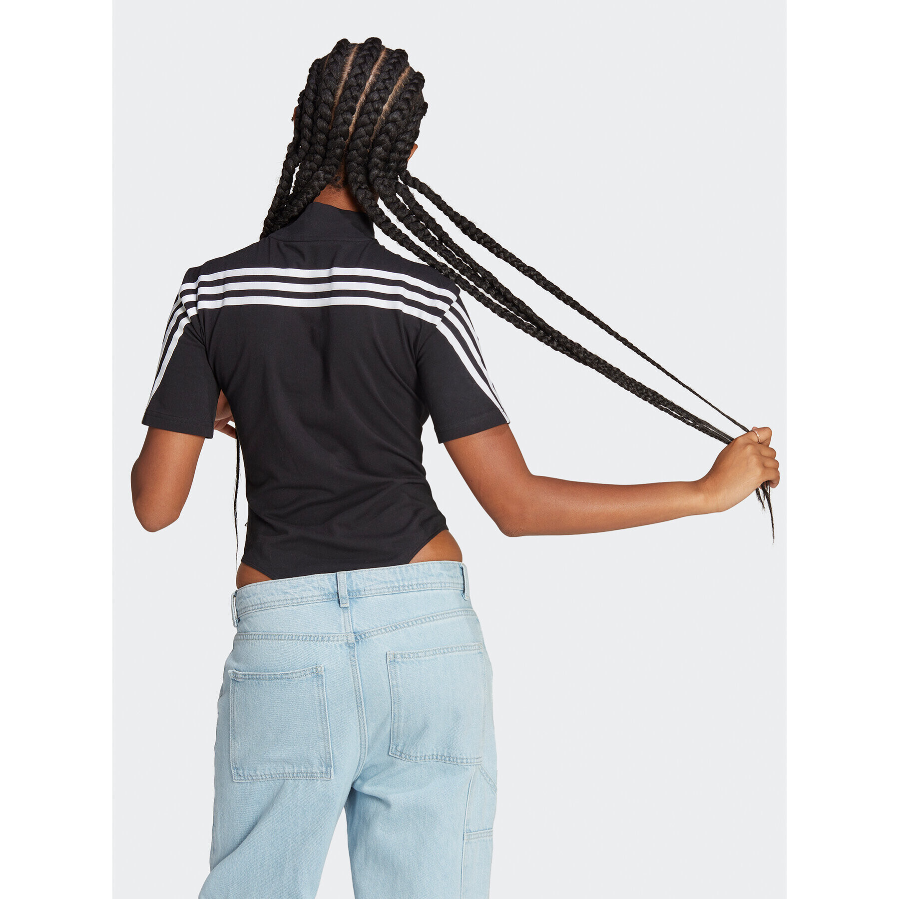 adidas Боди Future Icons 3-Stripes Bodysuit HT4705 Черен Slim Fit - Pepit.bg