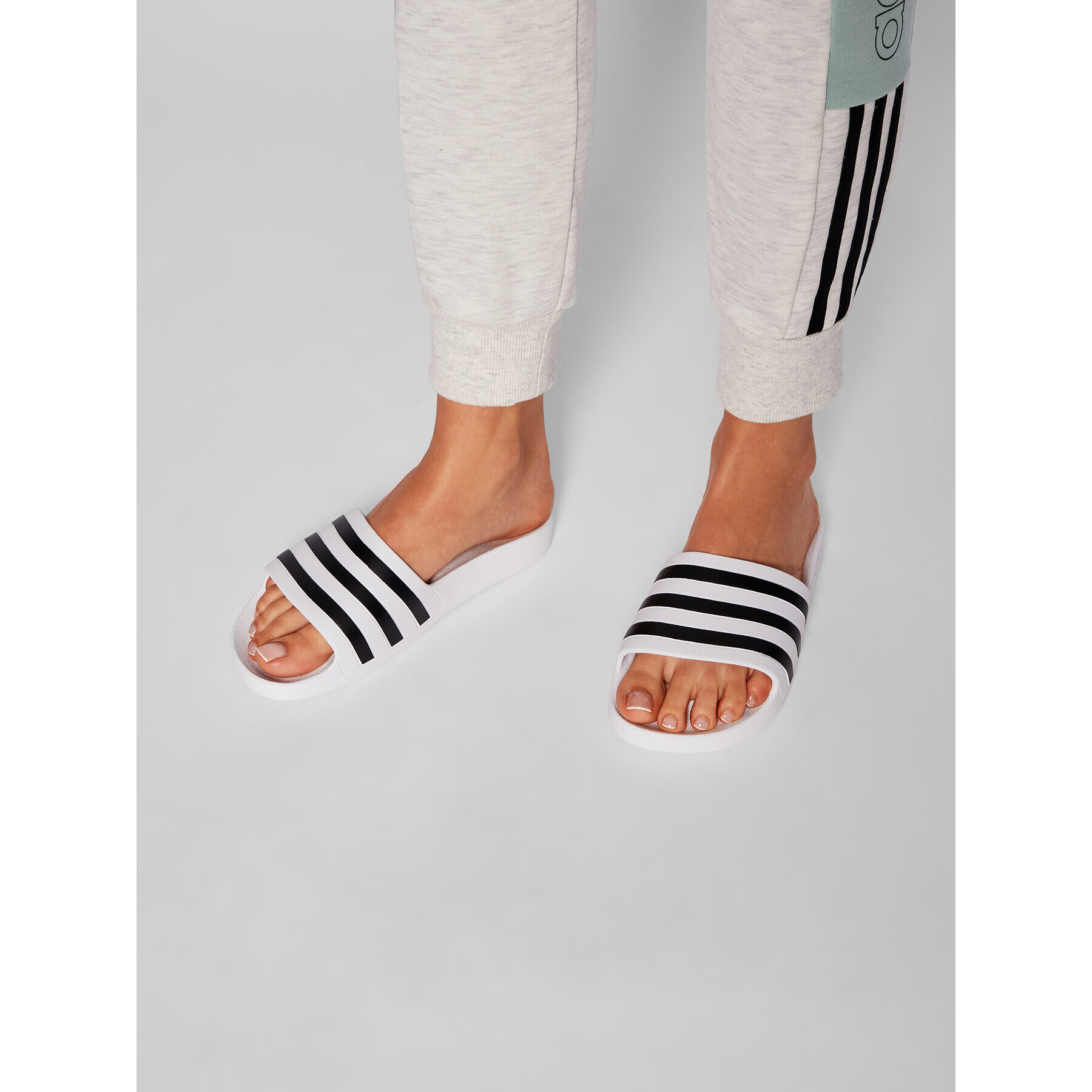 adidas Чехли adilette Aqua F35539 Бял - Pepit.bg
