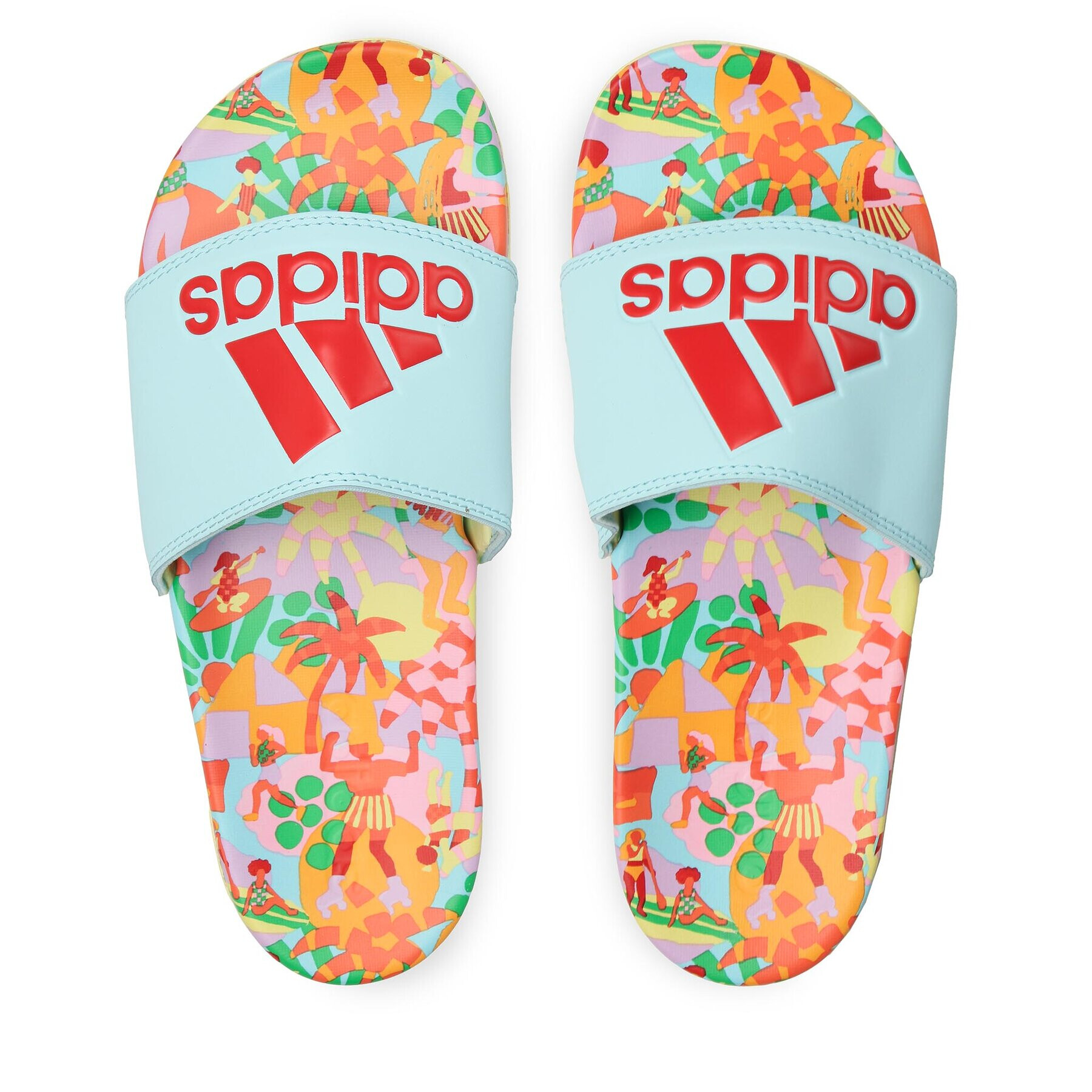 adidas Чехли Adilette Comfort Slides HQ8848 Син - Pepit.bg
