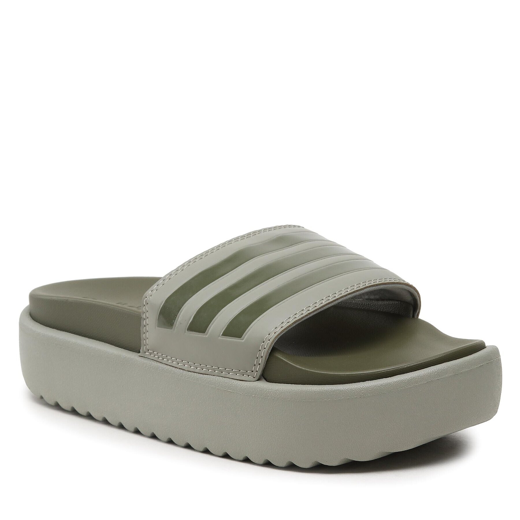 adidas Чехли adilette Platform Slides HQ6180 Зелен - Pepit.bg