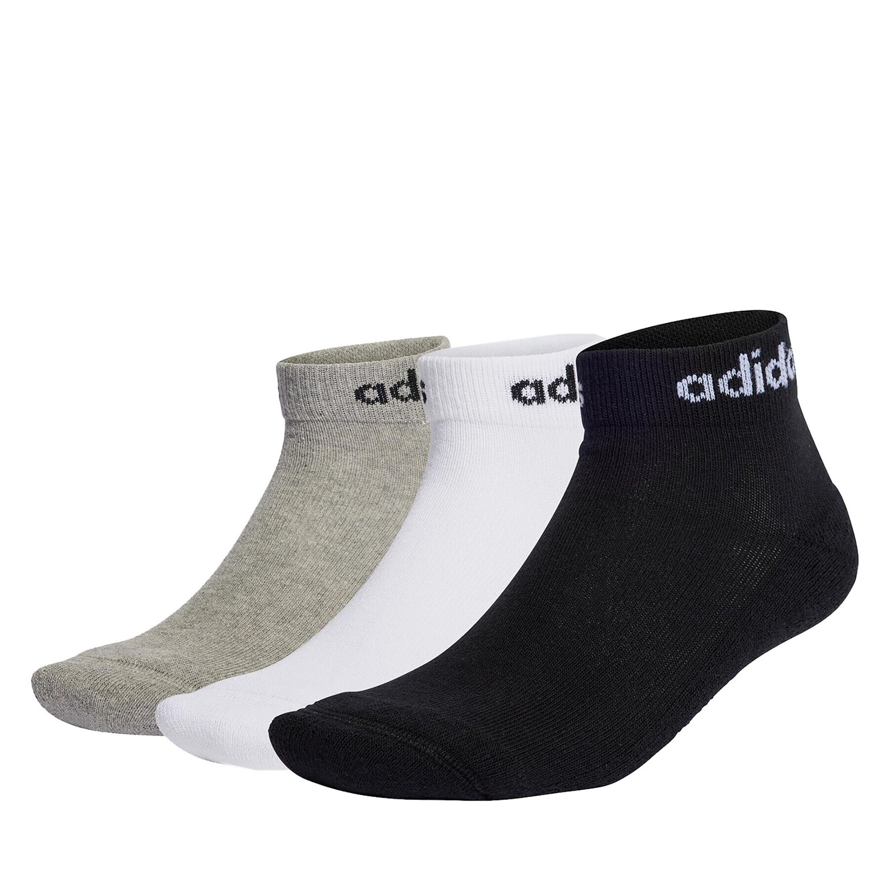 adidas Чорапи къси унисекс Linear Ankle Socks Cushioned Socks 3 Pairs IC1304 Сив - Pepit.bg