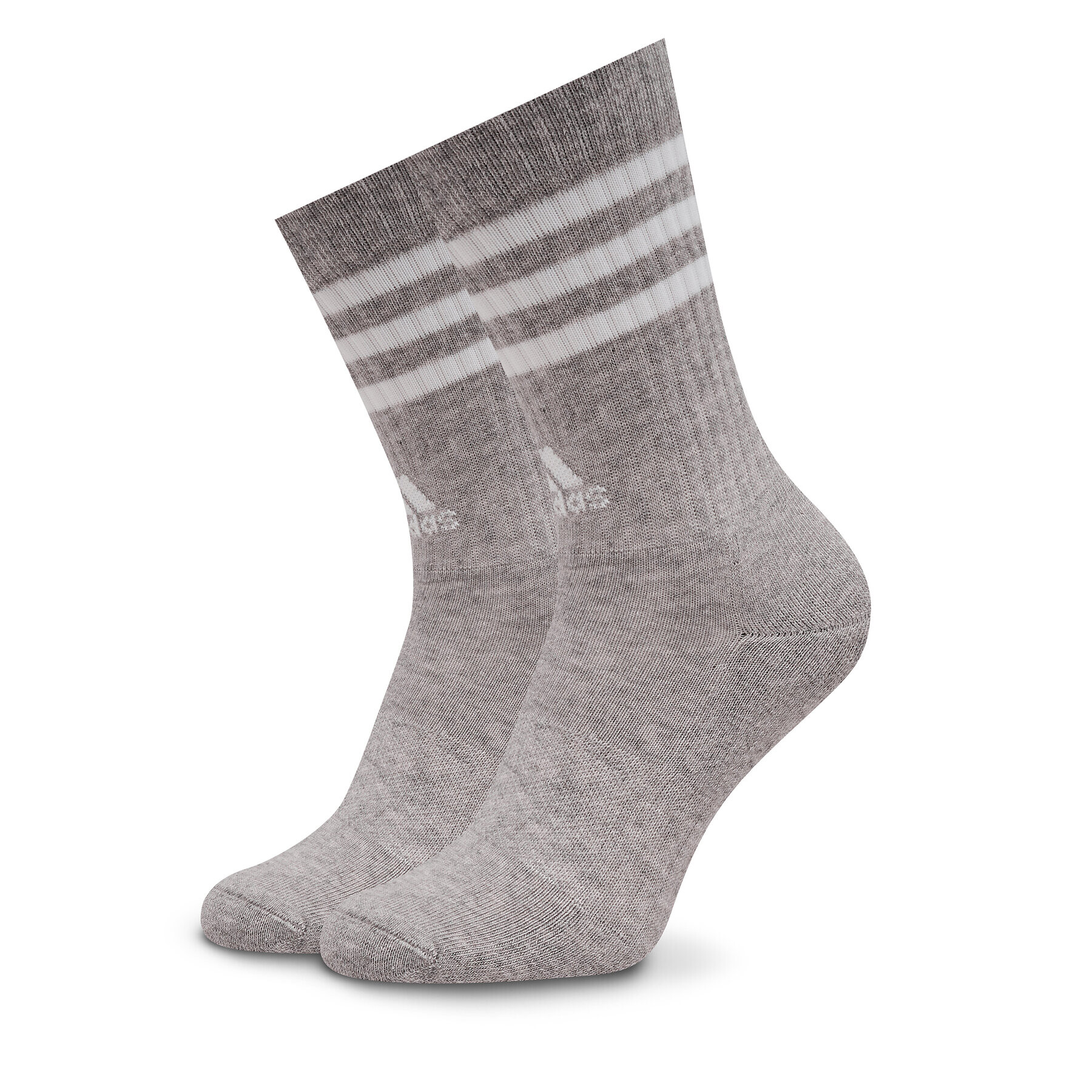 adidas Дълги чорапи unisex 3-Stripes Cushioned Crew Socks 3 Pairs IC1323 Сив - Pepit.bg