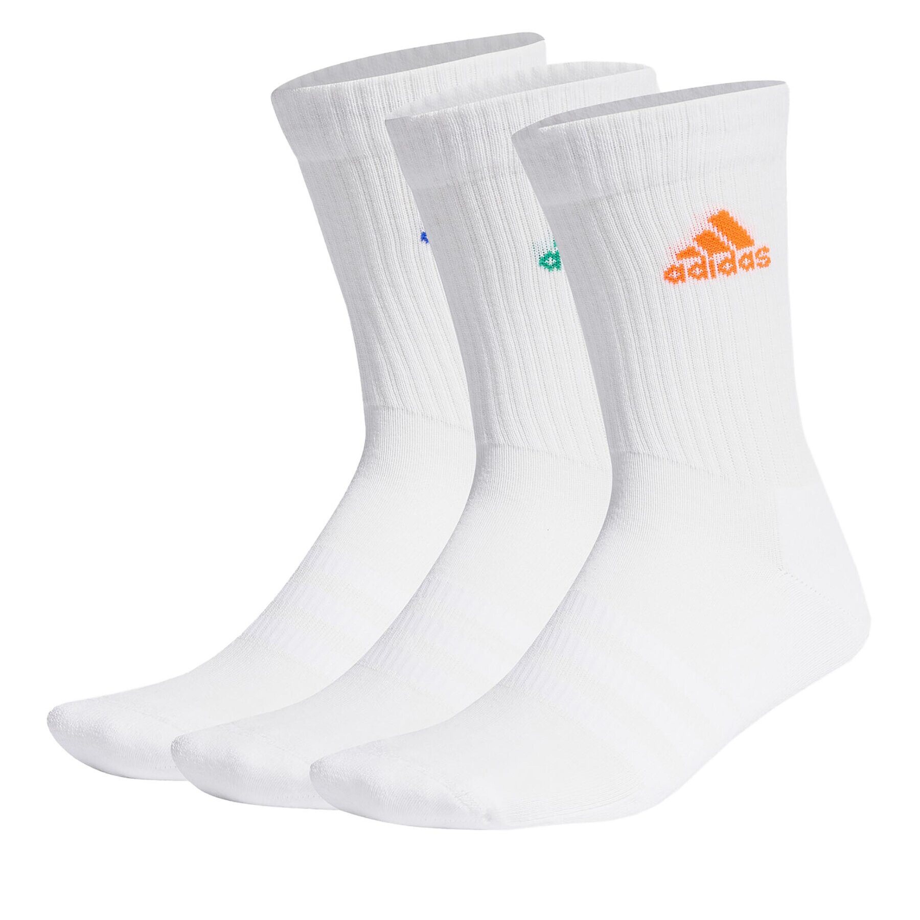 adidas Дълги чорапи unisex Cushioned Crew Socks 3 Pairs IC1314 Бял - Pepit.bg