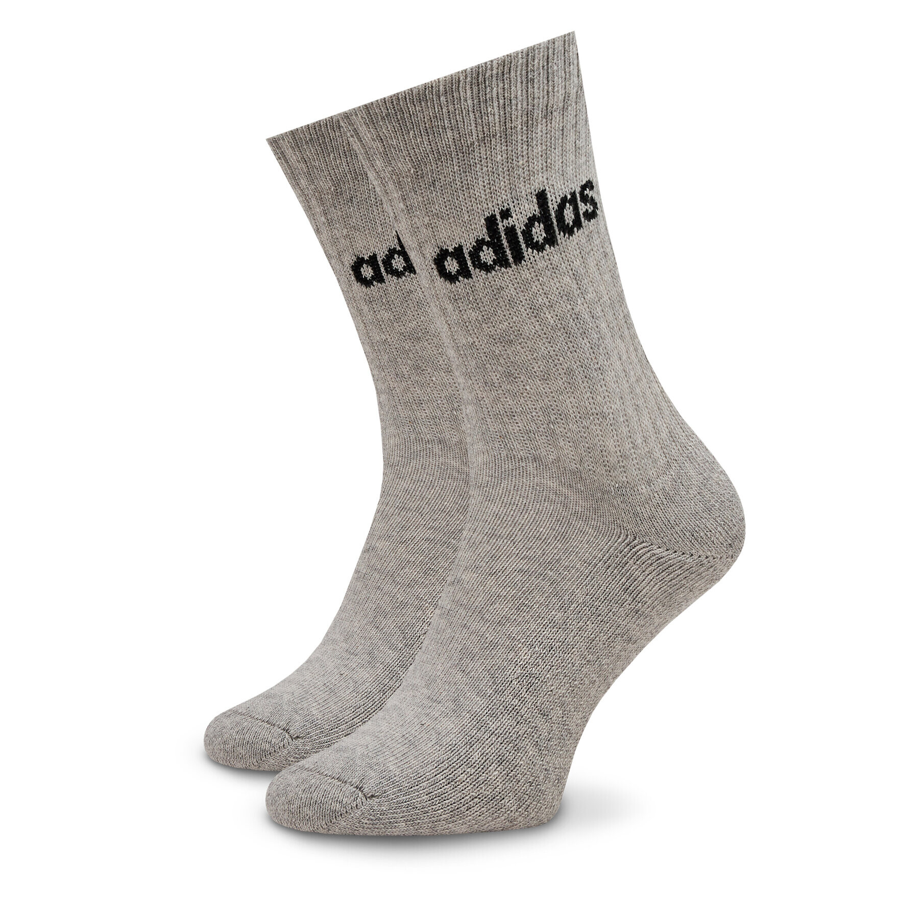 adidas Дълги чорапи unisex Linear Crew Cushioned Socks 3 Pairs IC1302 Сив - Pepit.bg