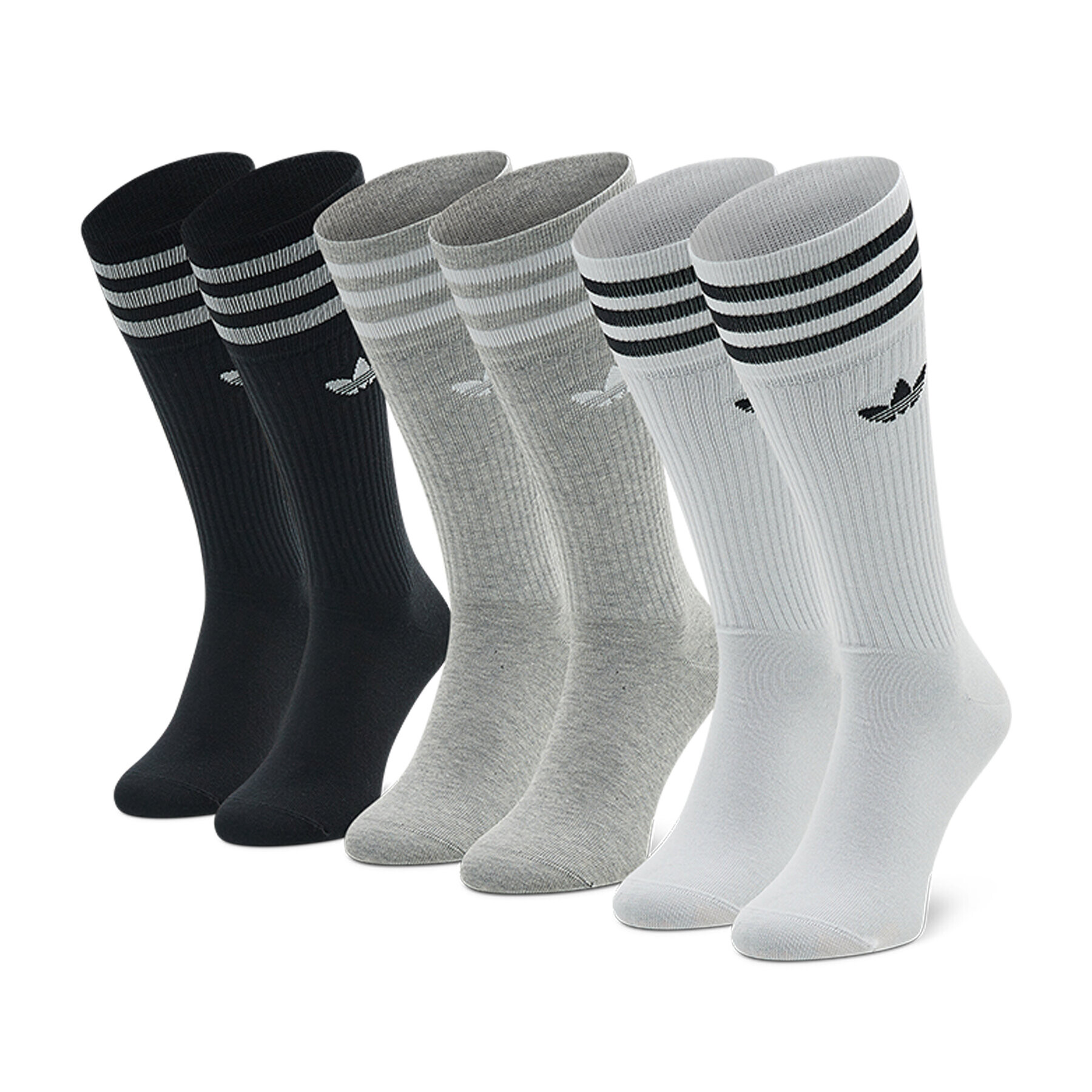 adidas Дълги чорапи unisex Solid Crew Sock HC9558 Бял - Pepit.bg