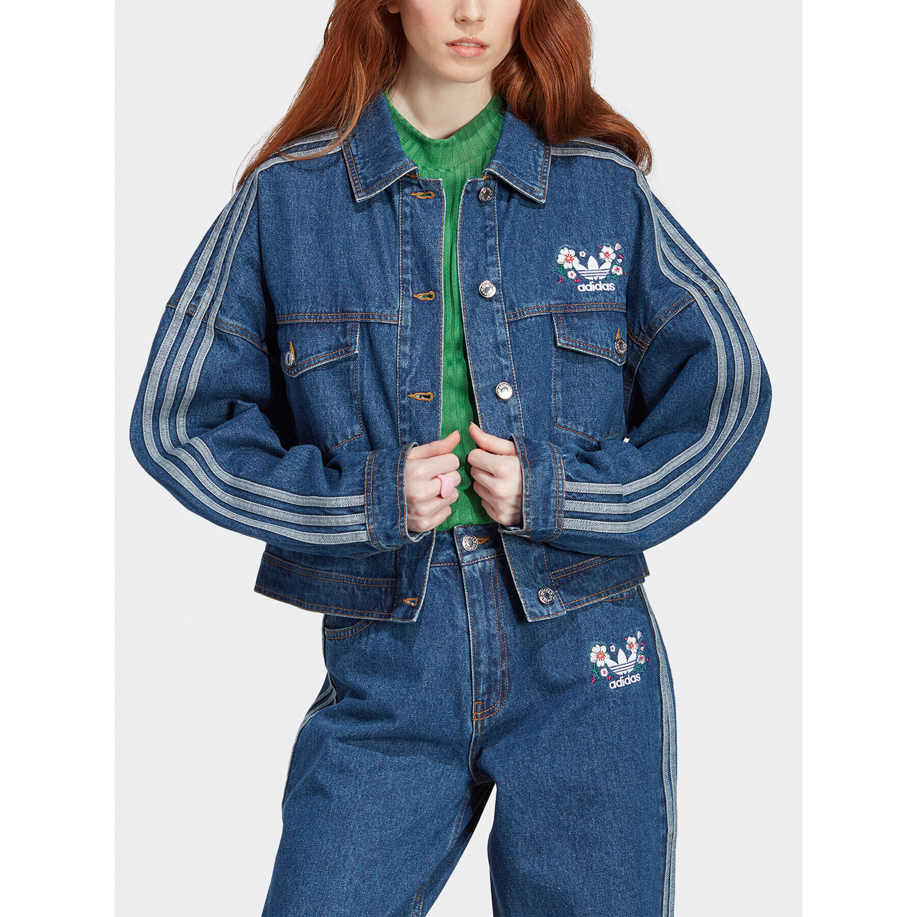 adidas Дънково яке Denim Jacket IP3767 Син - Pepit.bg