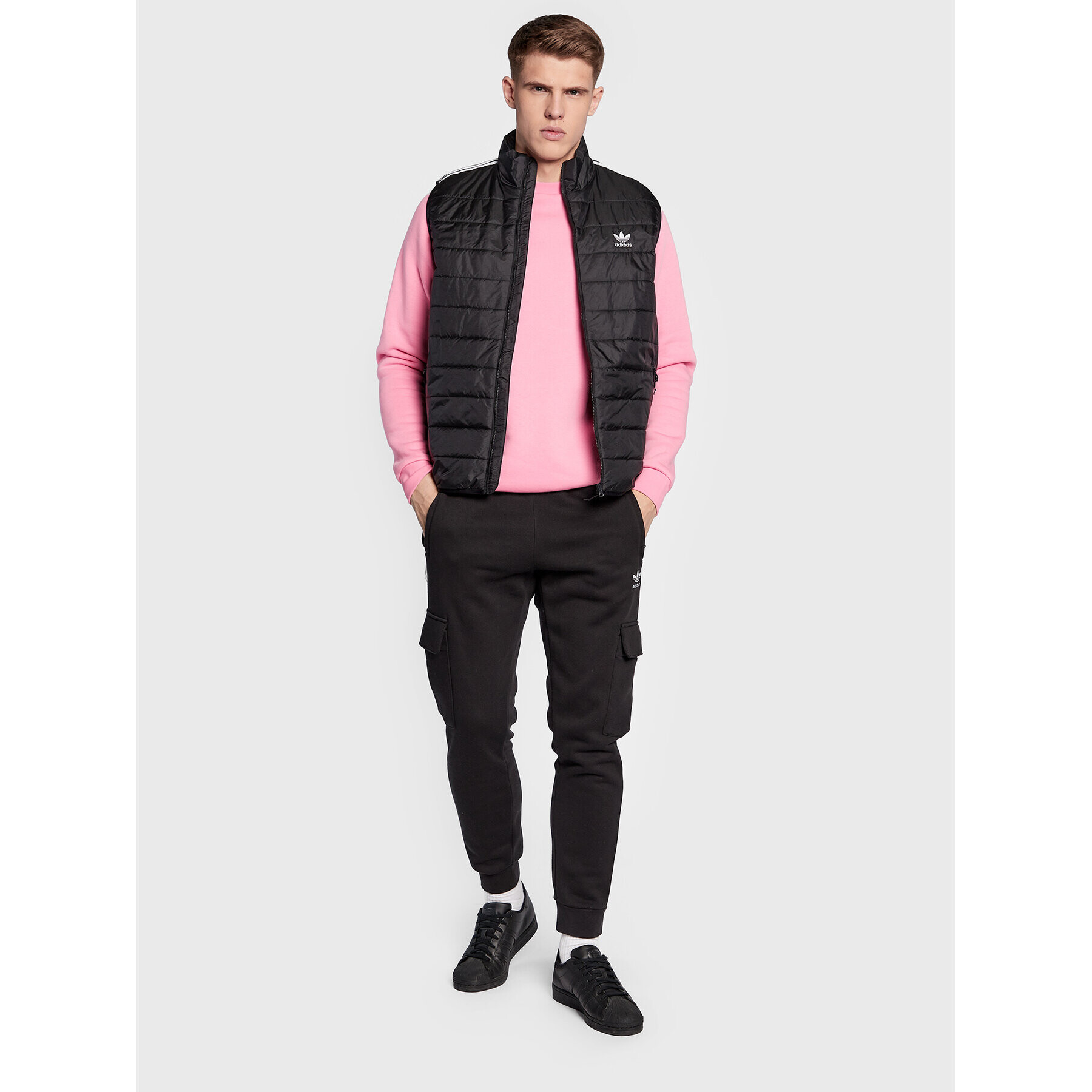 adidas Долнище анцуг adicolor 3-Stripes HK9689 Черен Slim Fit - Pepit.bg