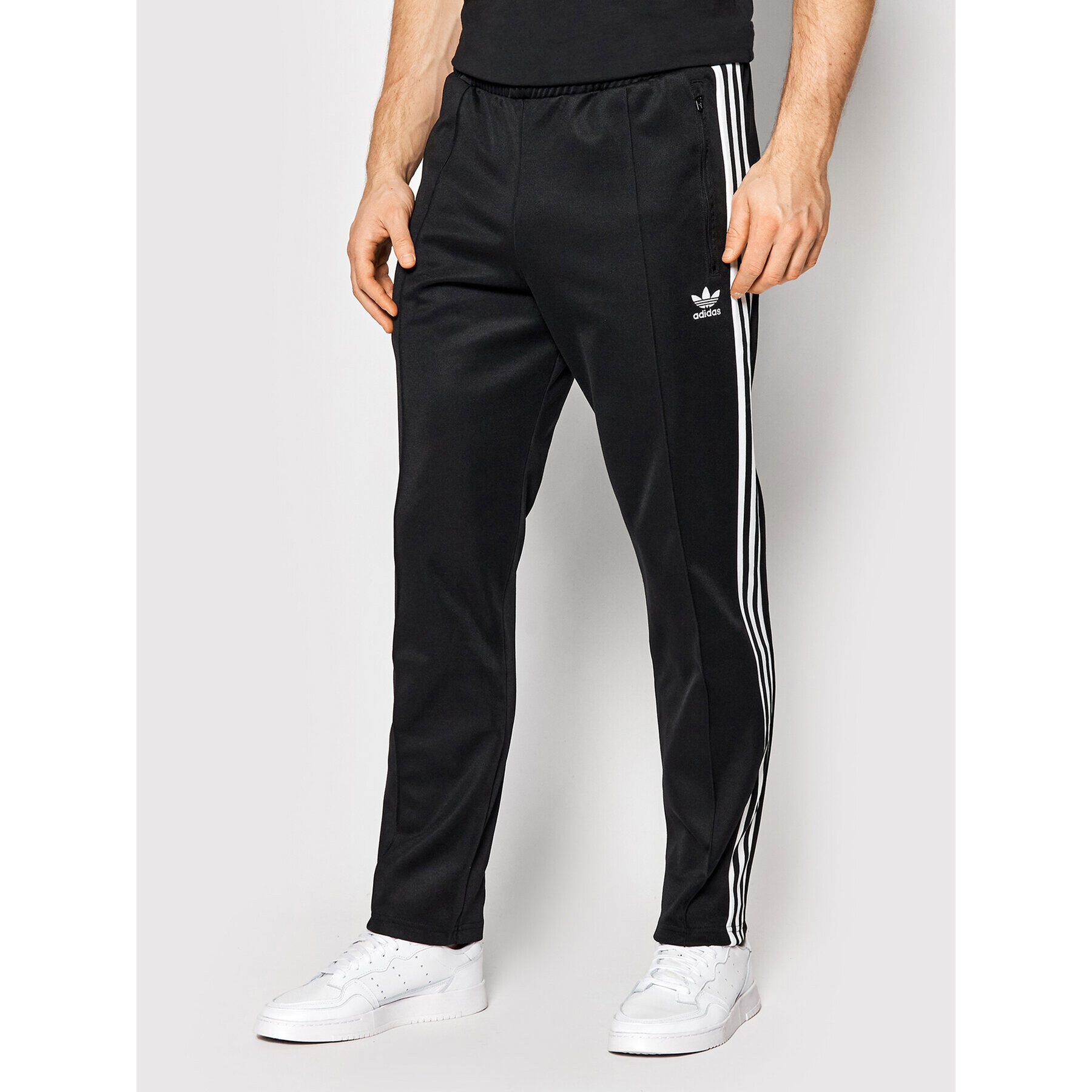 adidas Долнище анцуг adicolor Classics Beckenbauer Primeblue H09115 Черен Regular Fit - Pepit.bg