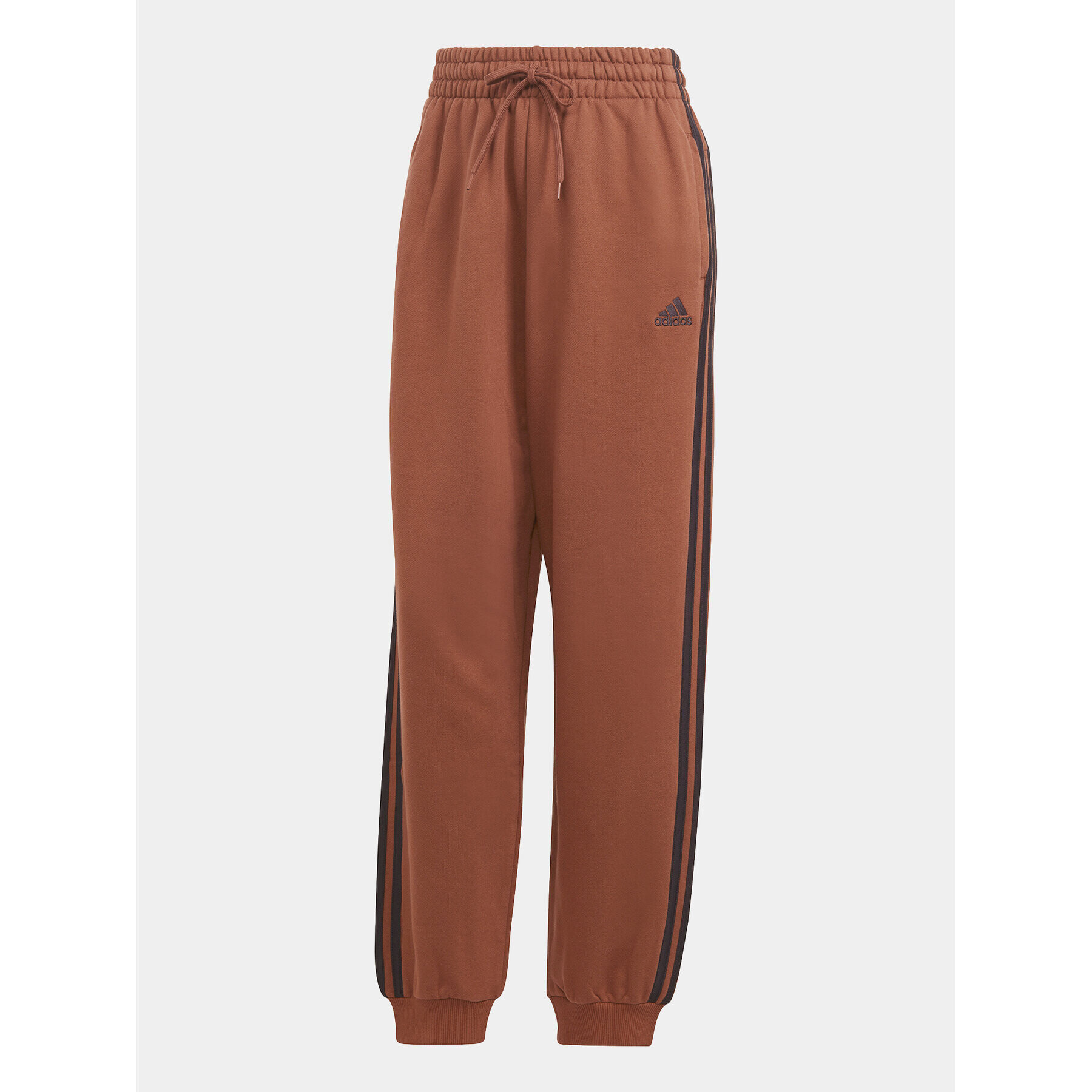 adidas Долнище анцуг Essentials 3-Stripes IL3451 Кафяв Loose Fit - Pepit.bg