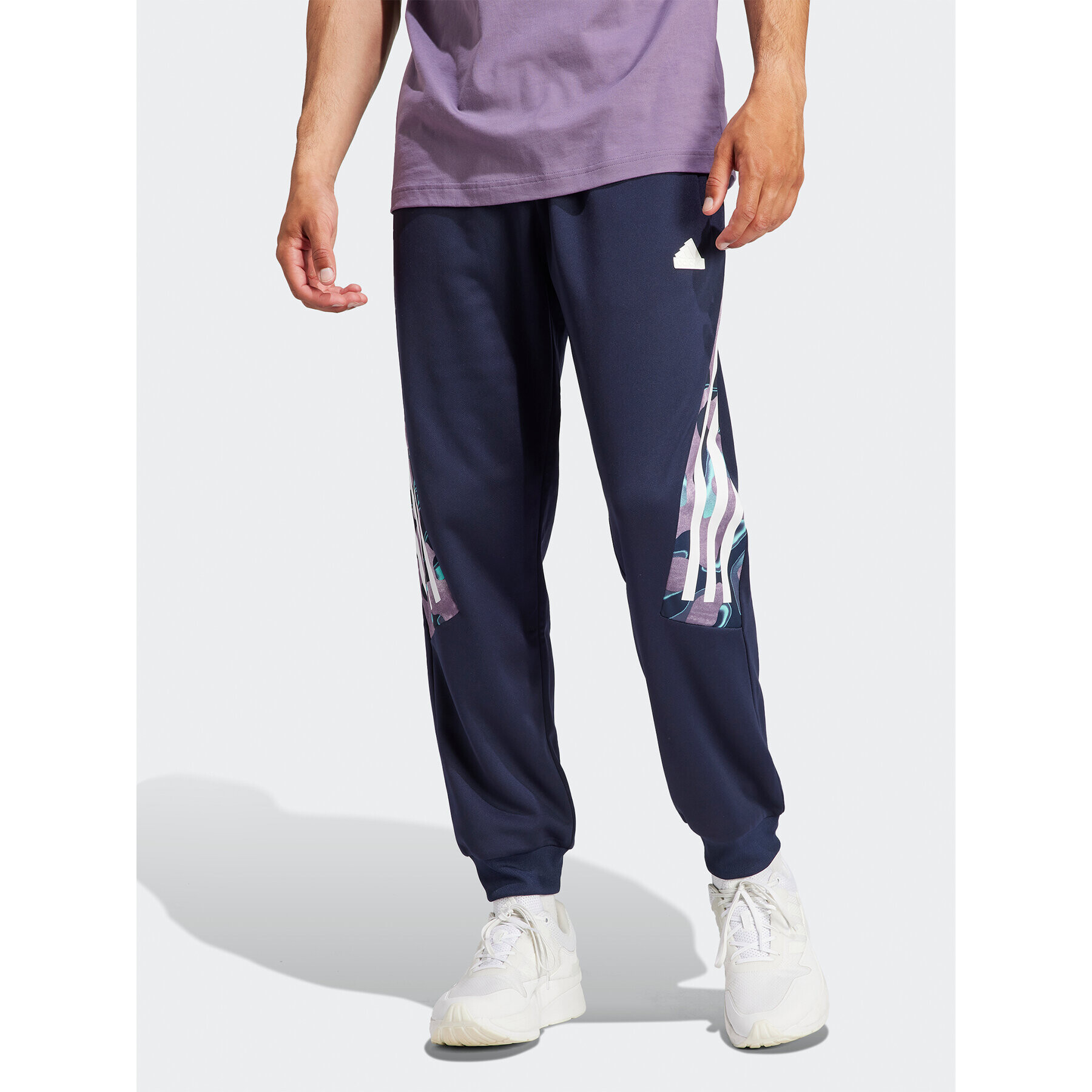 adidas Долнище анцуг Future Icons Allover Print IJ8853 Тъмносин Regular Fit - Pepit.bg