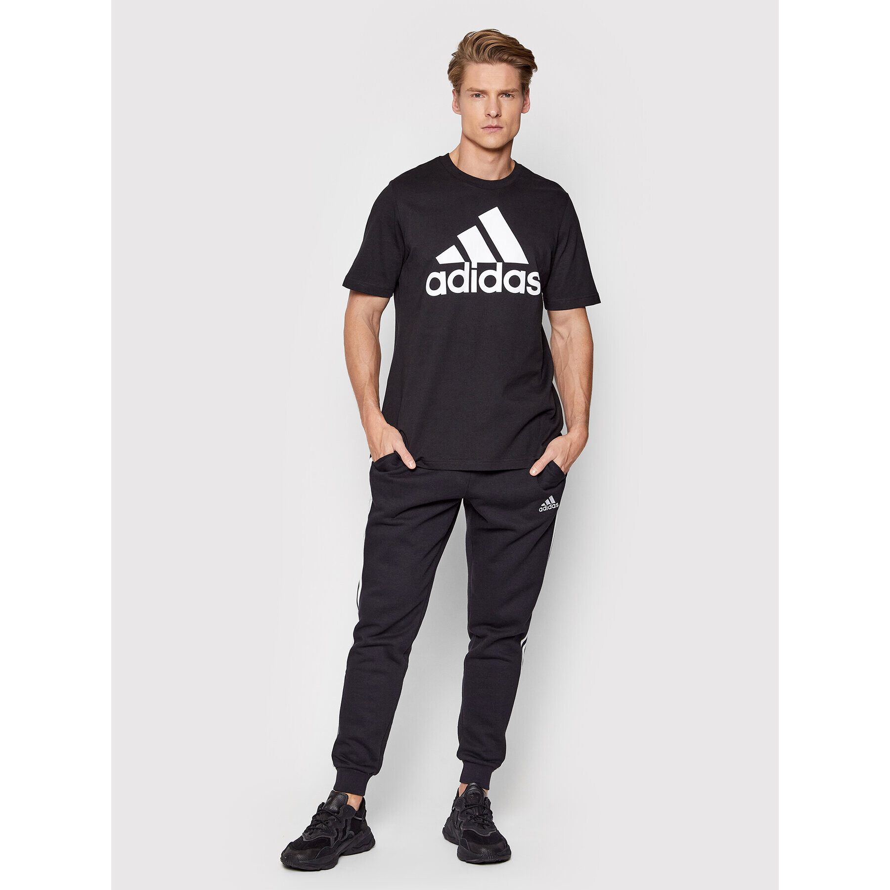 adidas Долнище анцуг 3s Fl GM1089 Черен Slim Fit - Pepit.bg