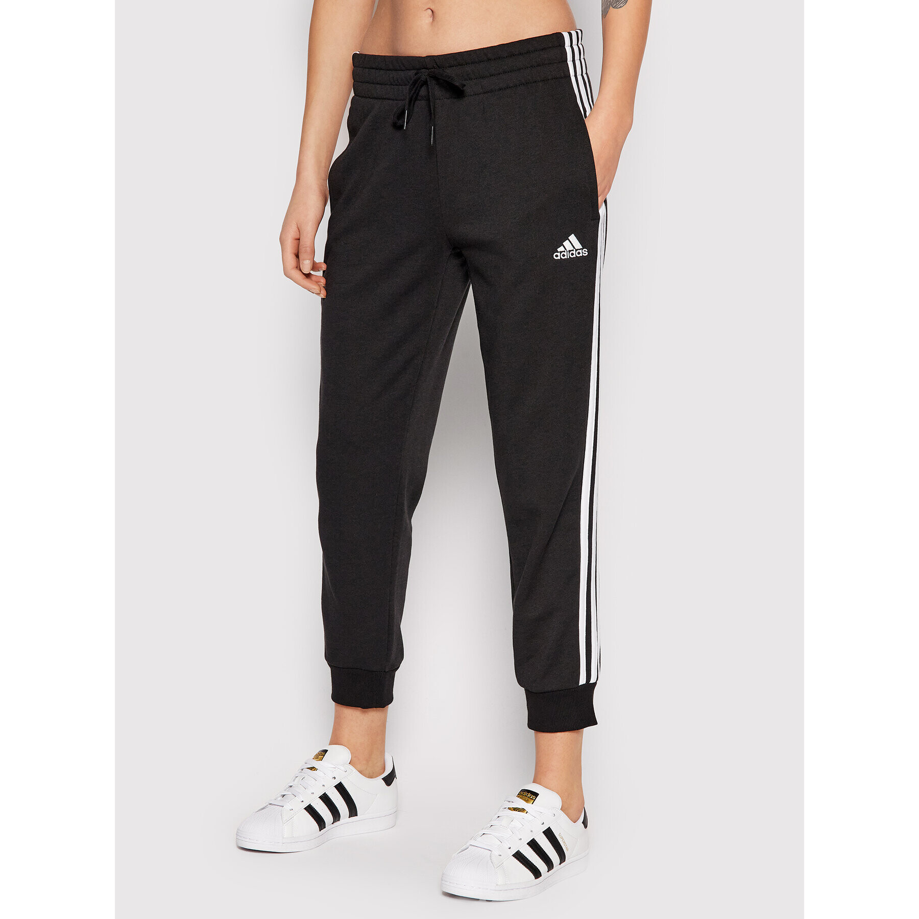 adidas Performance Долнище анцуг 3S Ft HD4309 Черен Regular Fit - Pepit.bg