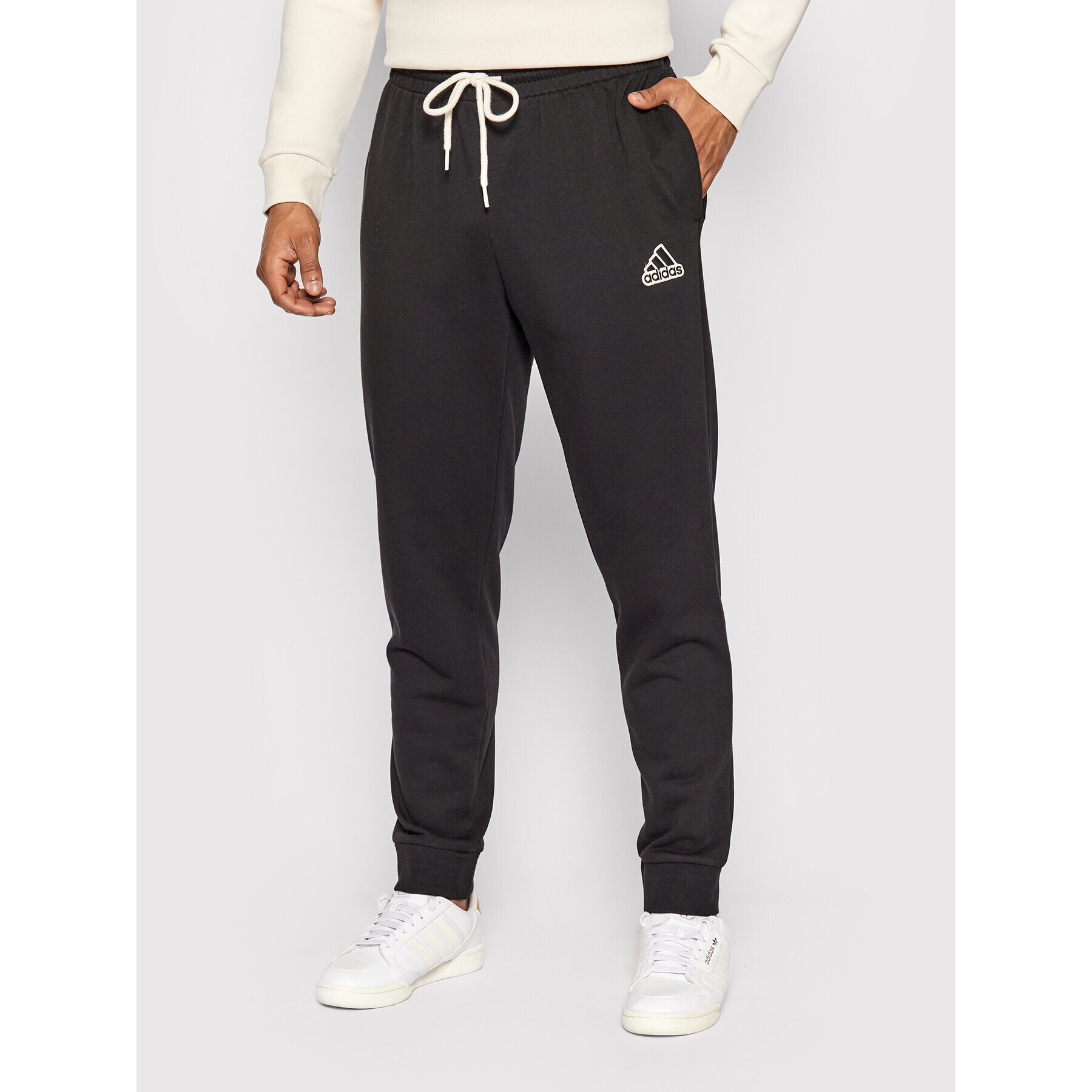 adidas Performance Долнище анцуг Essentials Feel Comfy French Terry HE1856 Черен Regular Fit - Pepit.bg