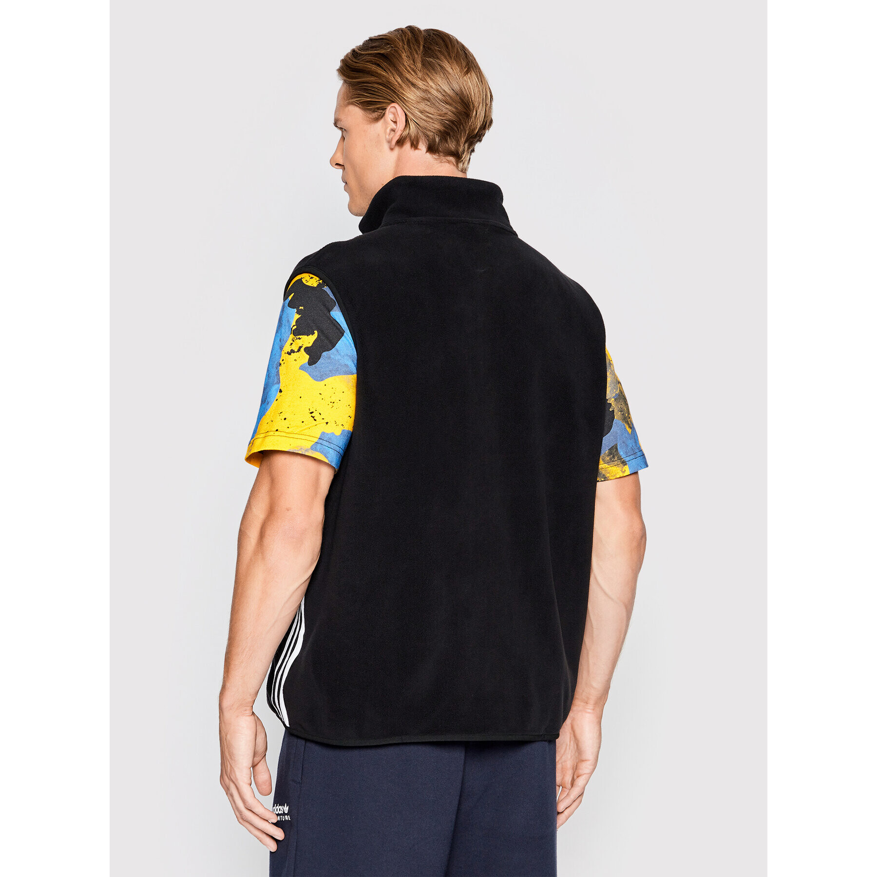 adidas Елек adicolor 3 Stripes HK7392 Черен Relaxed Fit - Pepit.bg