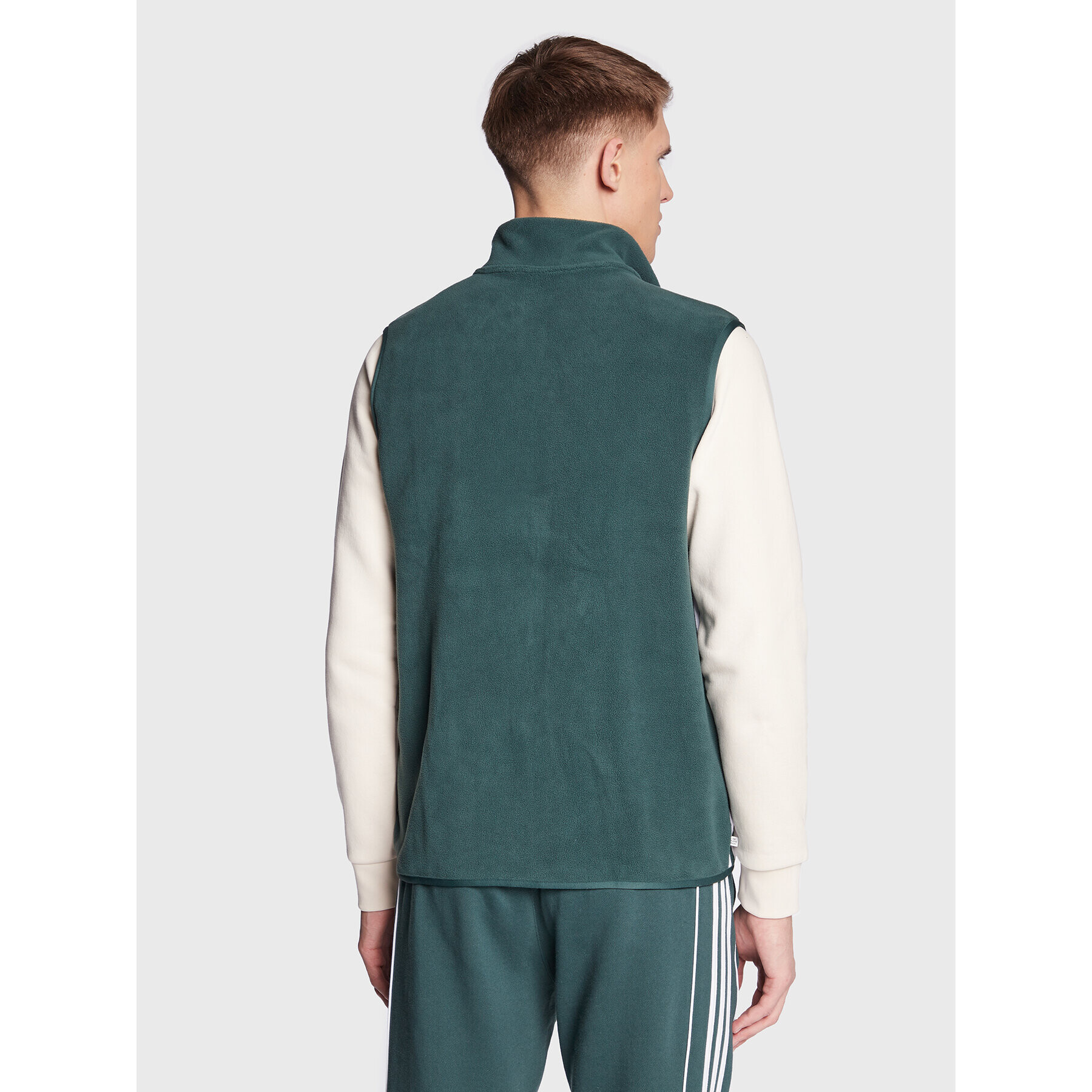 adidas Елек adicolor 3-Stripes HK7393 Зелен Relaxed Fit - Pepit.bg