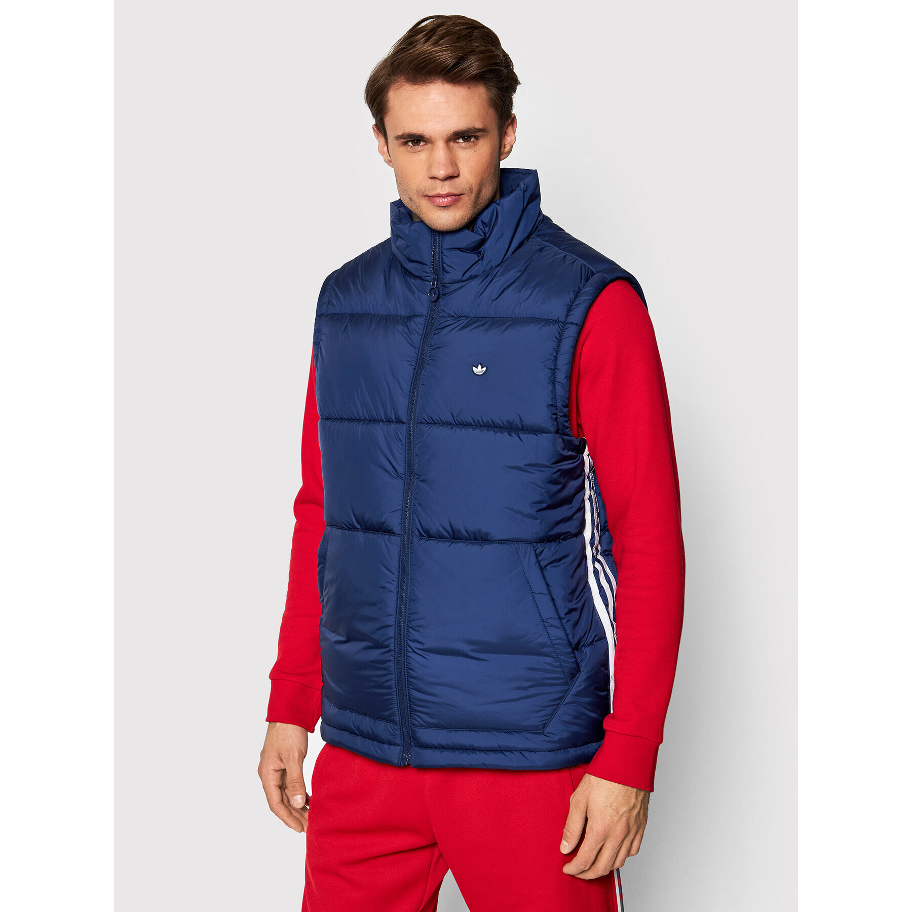 adidas Елек Stand-Up Collar H13557 Тъмносин Regular Fit - Pepit.bg