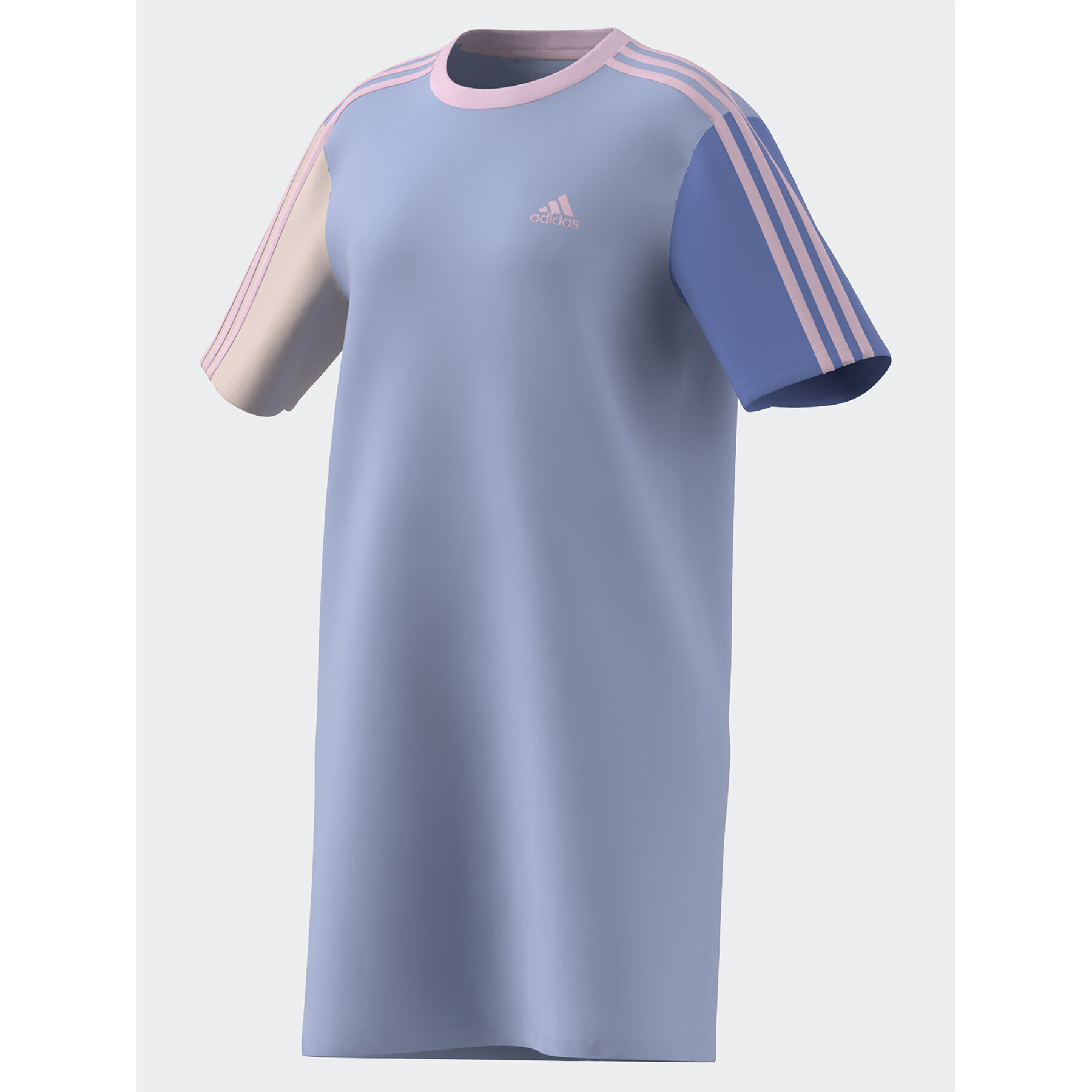 adidas Ежедневна рокля Essentials 3-Stripes Single Jersey Boyfriend Tee Dress IC1460 Син Loose Fit - Pepit.bg