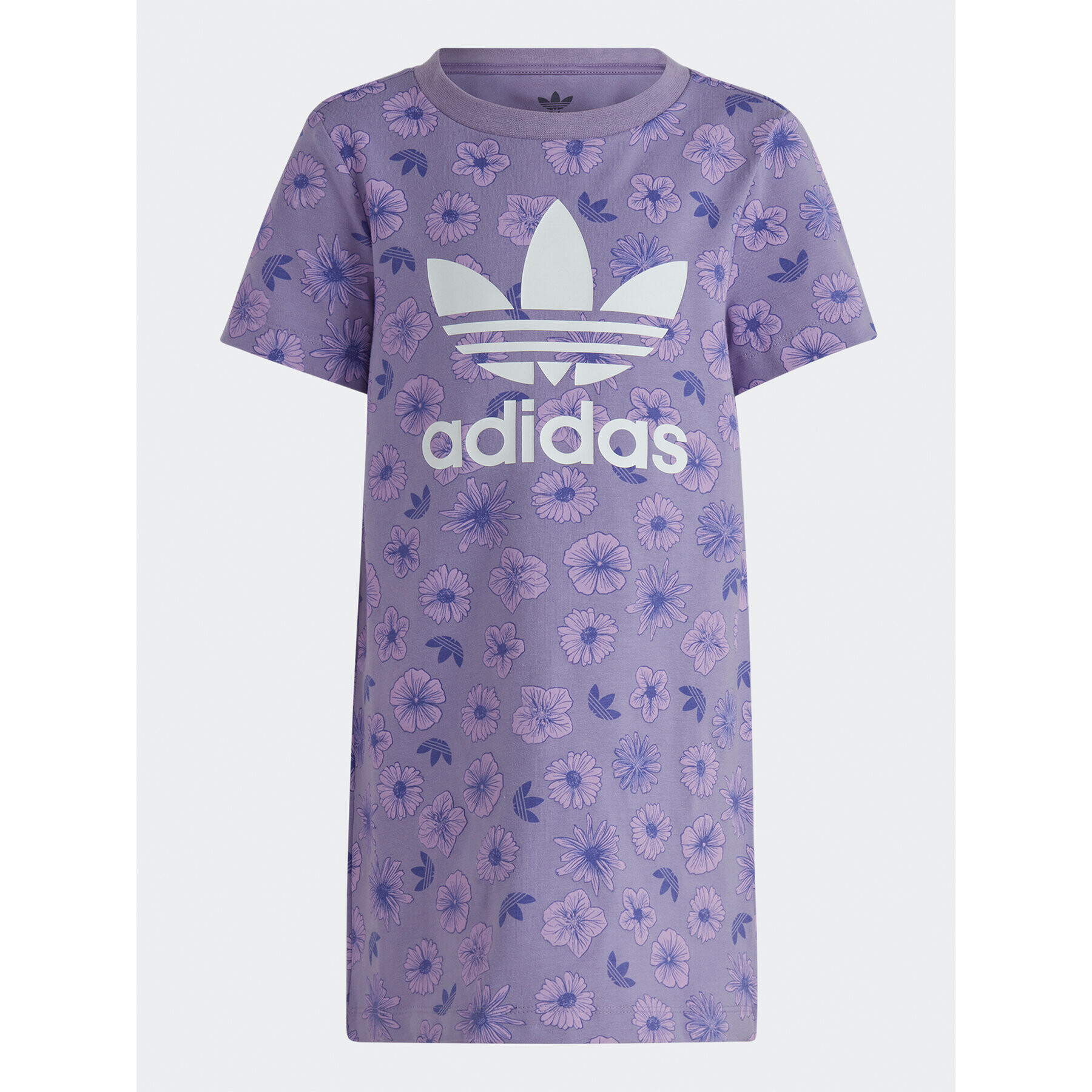 adidas Ежедневна рокля Floral Dress Set IB9483 Виолетов Slim Fit - Pepit.bg