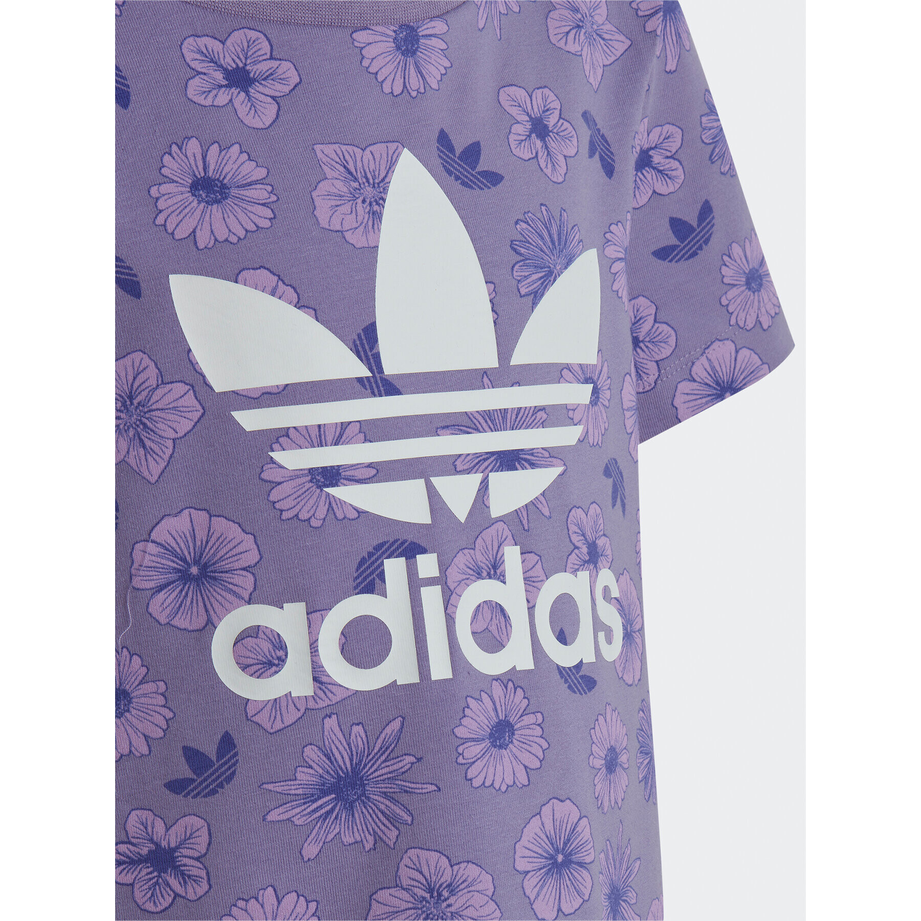 adidas Ежедневна рокля Floral Dress Set IB9483 Виолетов Slim Fit - Pepit.bg