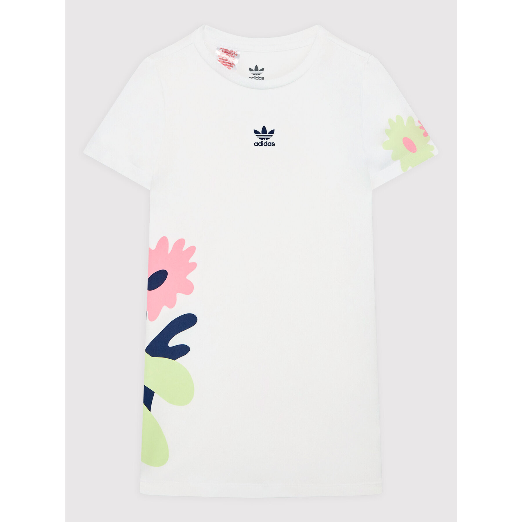 adidas Ежедневна рокля Flower Print HF2127 Бял Regular Fit - Pepit.bg