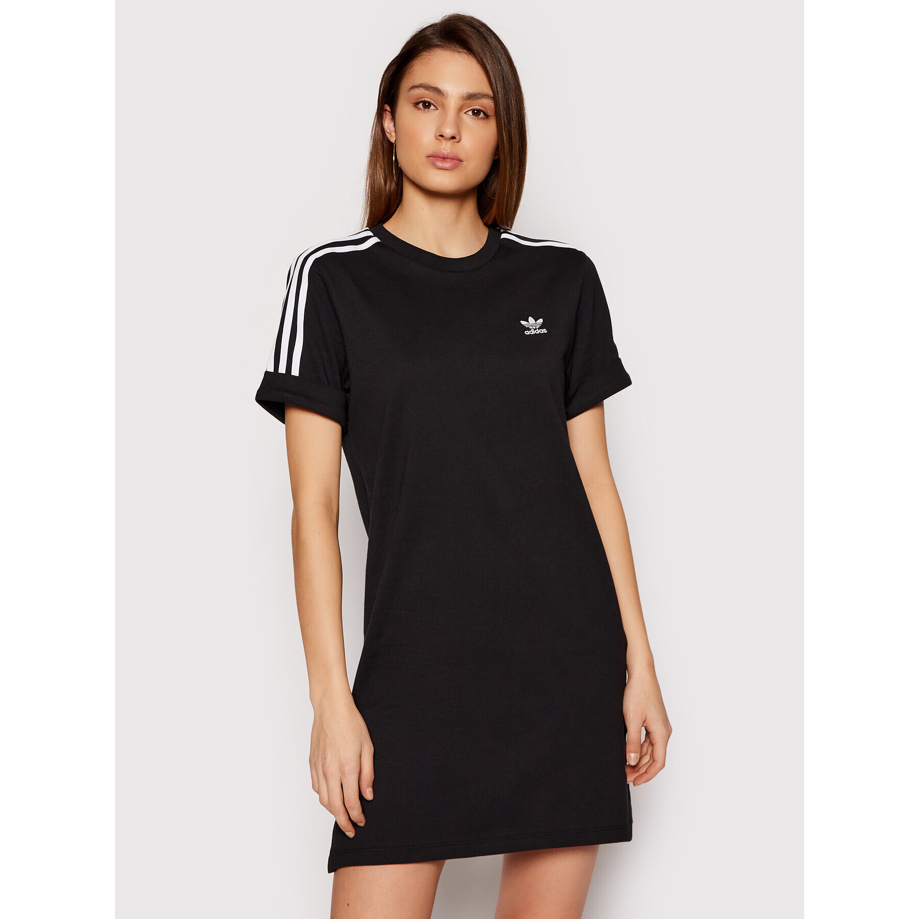 adidas Ежедневна рокля adicolor Classics Roll-Up GN2777 Черен Relaxed Fit - Pepit.bg