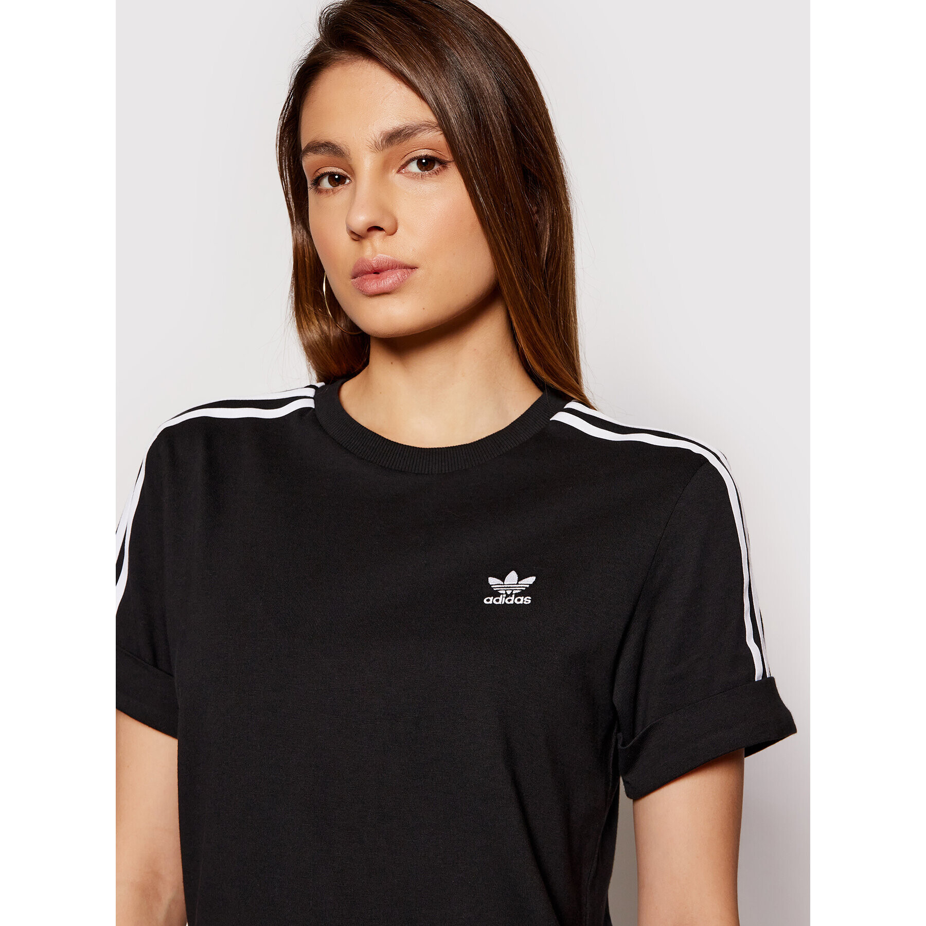 adidas Ежедневна рокля adicolor Classics Roll-Up GN2777 Черен Relaxed Fit - Pepit.bg