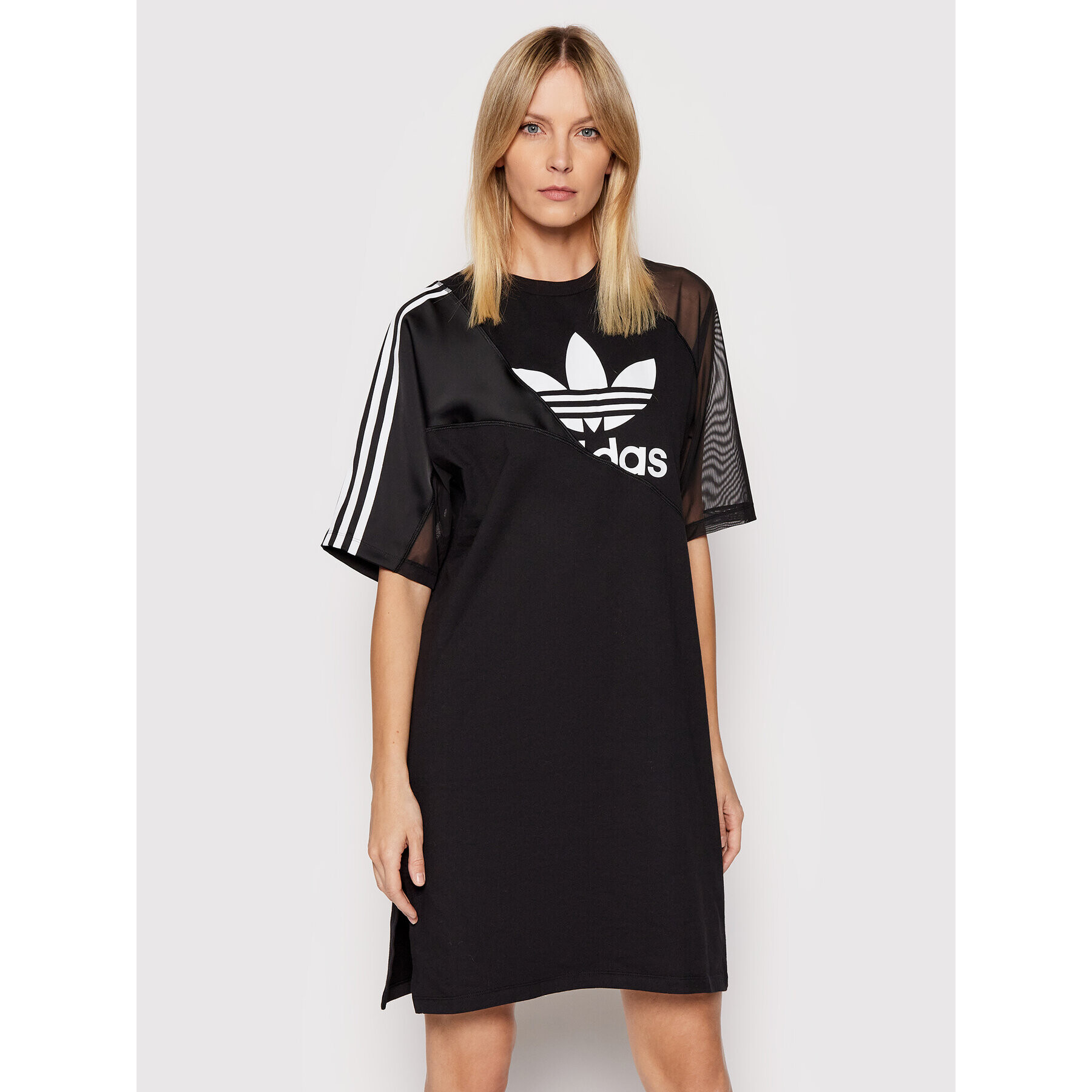 adidas Ежедневна рокля adicolor Split HC0637 Черен Relaxed Fit - Pepit.bg