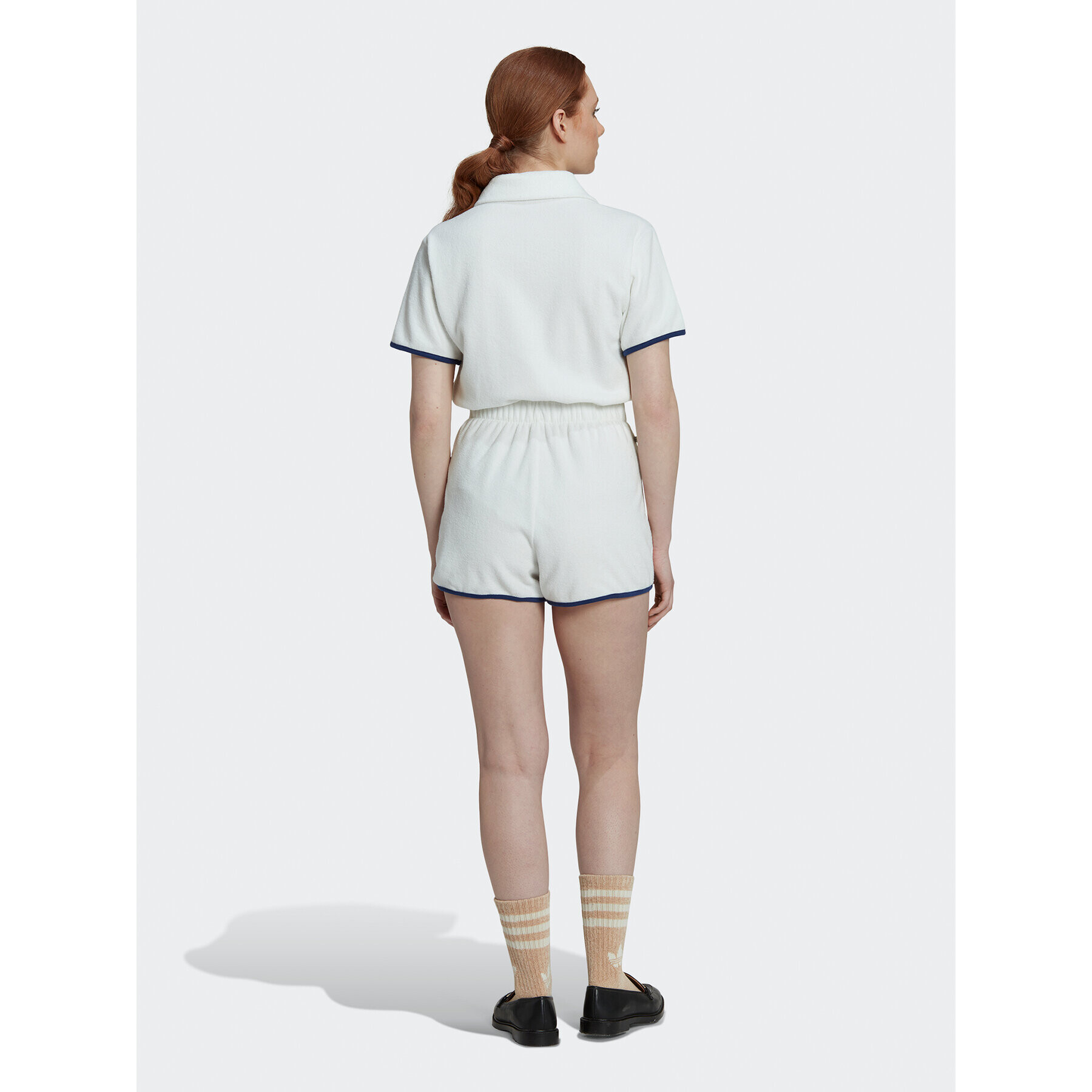 adidas Гащеризон Towel-Terry HT5937 Бял Loose Fit - Pepit.bg