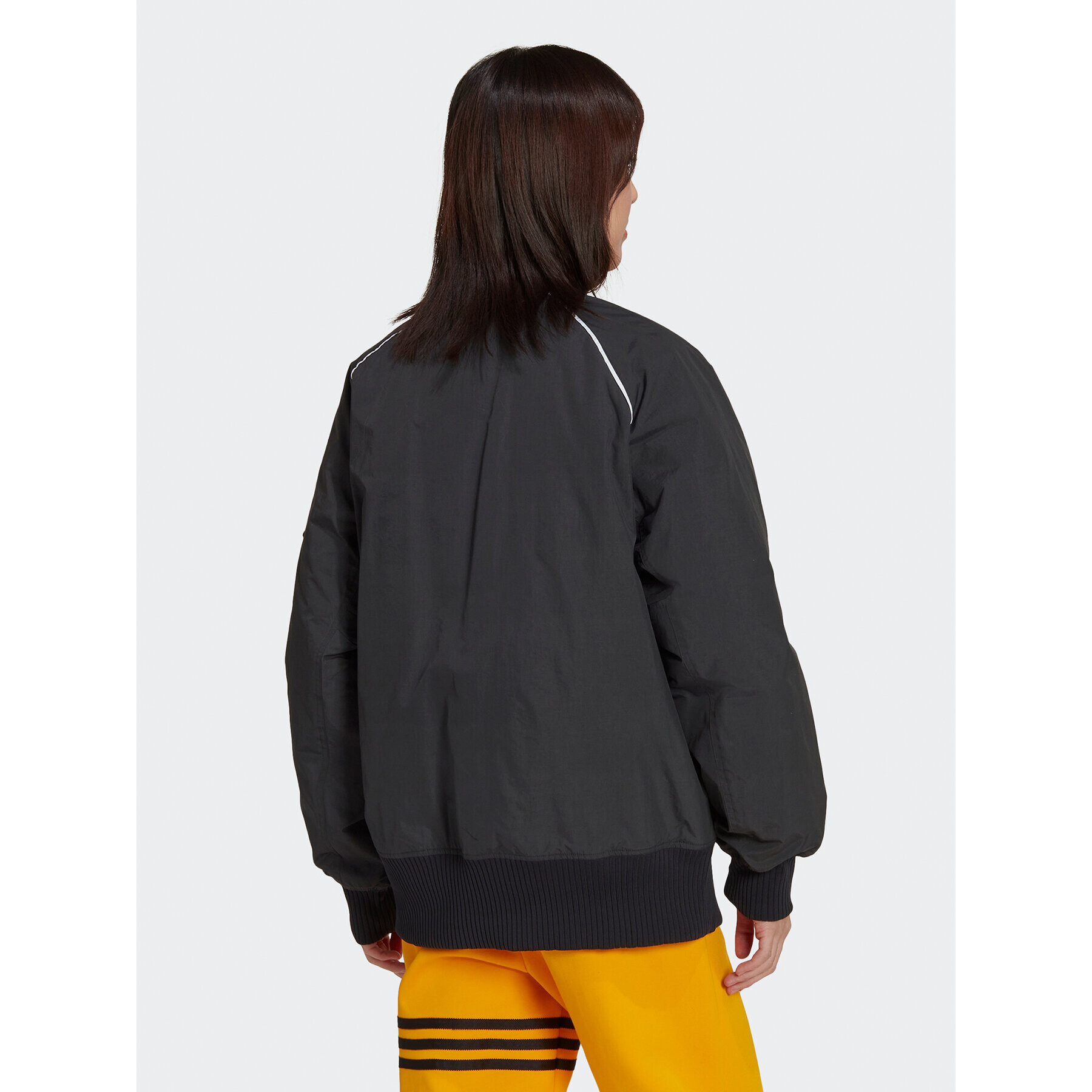 adidas Яке бомбър HK5233 Сив Oversize - Pepit.bg