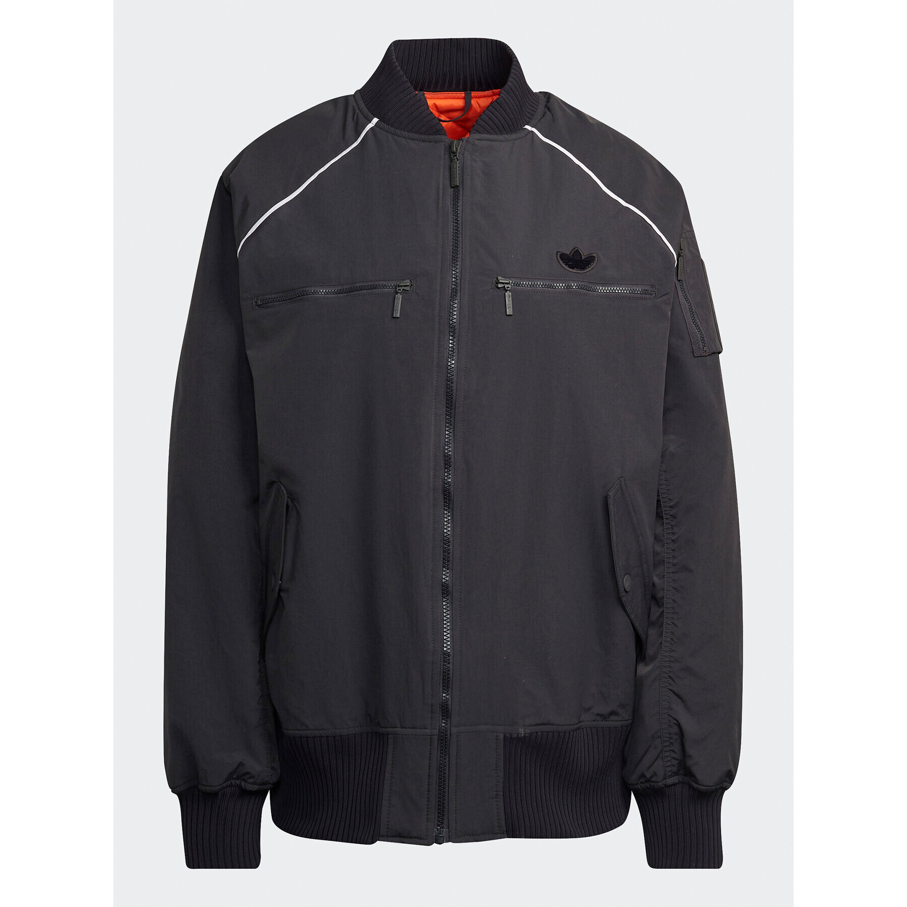 adidas Яке бомбър HK5233 Сив Oversize - Pepit.bg
