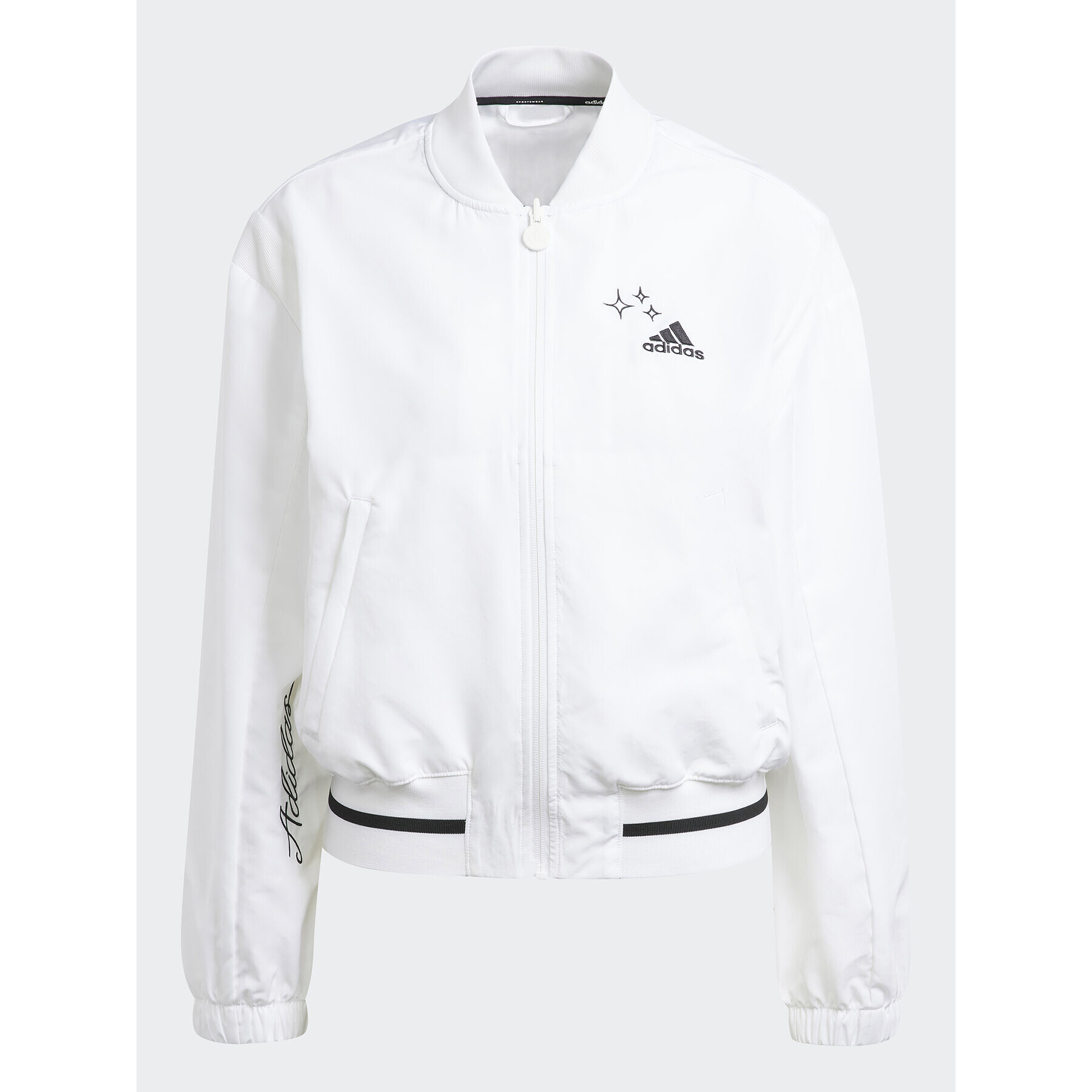 adidas Яке бомбър Scribble IA3137 Бял Loose Fit - Pepit.bg