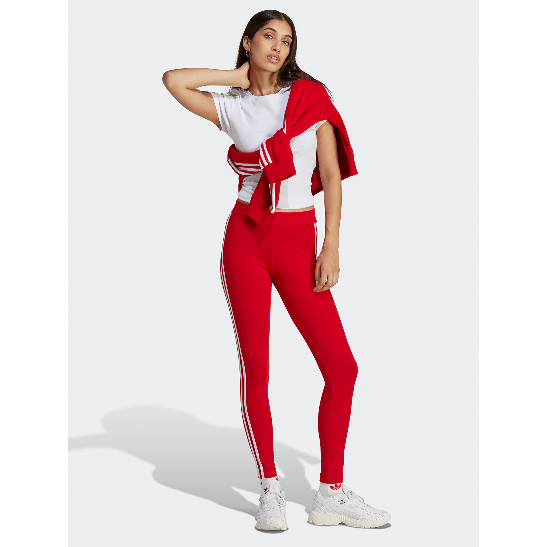 adidas Клин Adicolor Classics 3-Stripes Leggings IB7382 Червен - Pepit.bg